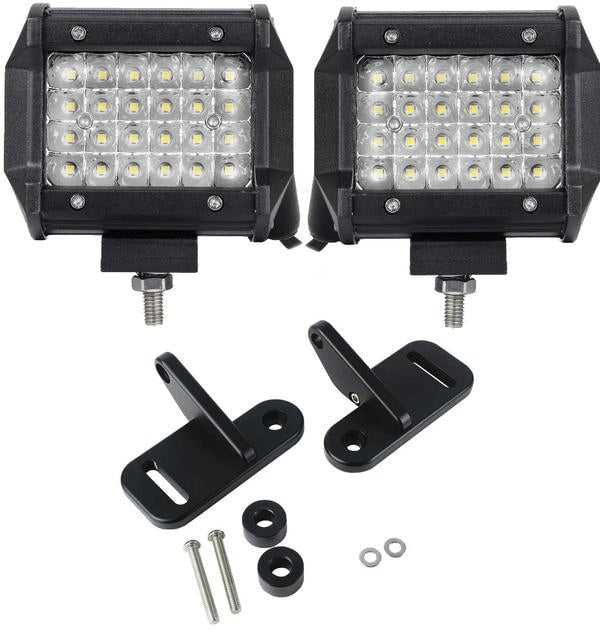 **Jeep Wrangler JL LED Trail & Flood Light Kit with Installation Hardware – Off-Road & Adventure Lighting**