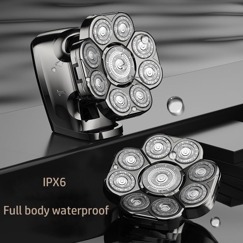 6-in-1 Electric Head Shaver for Men - Rechargeable Wet/Dry Bald Head Shaver, Beard Trimmer & Body Groomer Kit | Perfect for Travel, Home Grooming & Professional Use