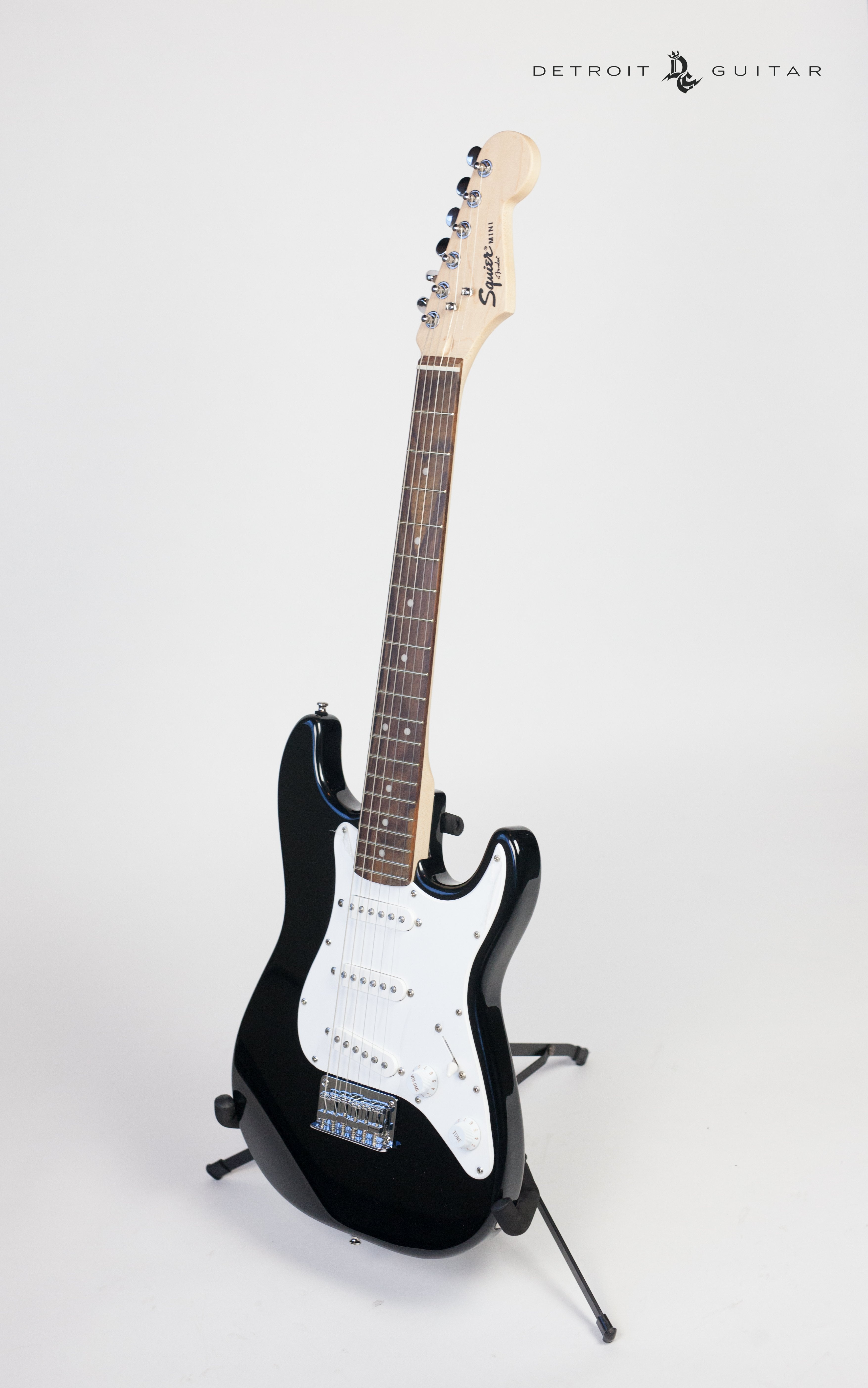 Squier Mini Stratocaster Electric Guitar - Black | Compact Size for Kids & Beginners | Perfect for Home Practice, Lessons & Small Performances