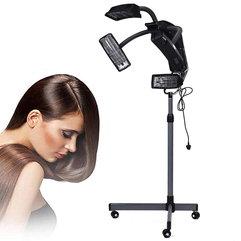 AYHa Professional Salon Hair Steamer with Rolling Stand - 950W Hooded Hair Steamer for Coloring, Perming & Deep Conditioning - Mobile Floor Steamer for Salon & Home Spa Use