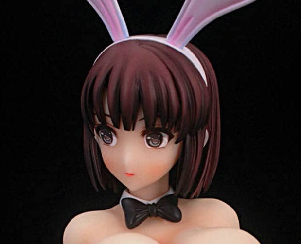 HIMODELGK 1/4 Scale Katou Megumi Bunny Girl Figure - Anime Collectible Statue from Saenai Heroine No Sodatekata | Naked Sexy Japanese Anime Doll for Display & Gift | Perfect for Anime Fans, Room Decor, and Figure Collections