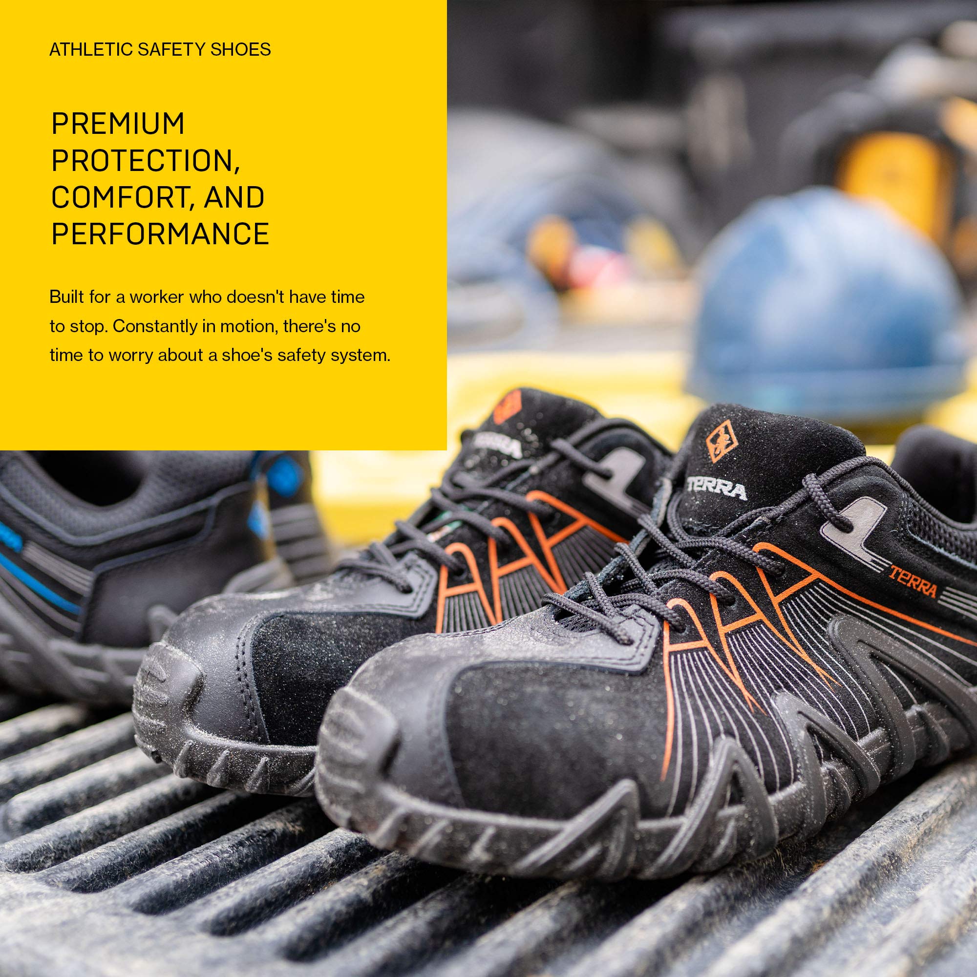Terra Men's Spider X Low Composite Toe Athletic Safety Work Shoes - Lightweight Industrial Non-Slip Work Boots for Construction, Warehouse & Outdoor Jobs