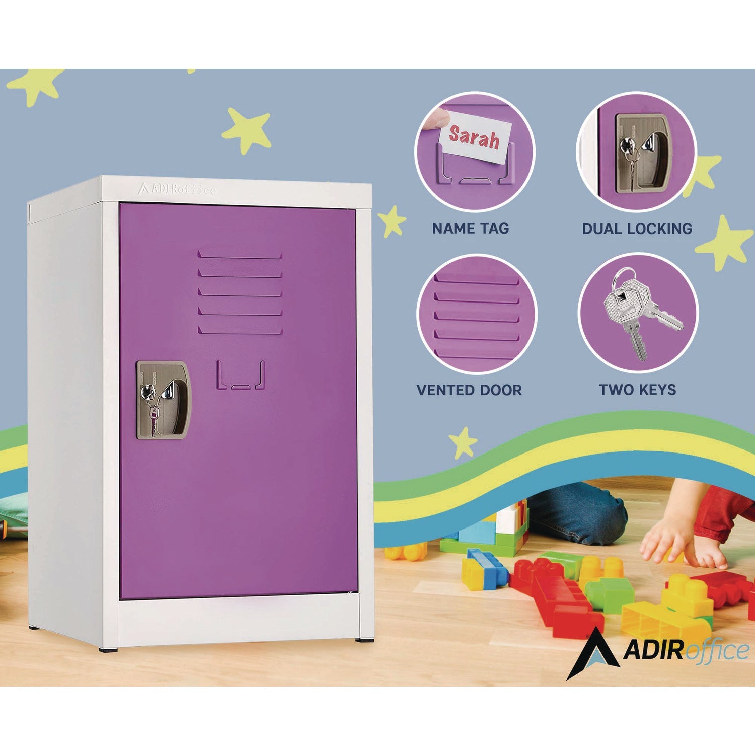 AdirOffice Steel Storage Locker - 1 Compartment, 15