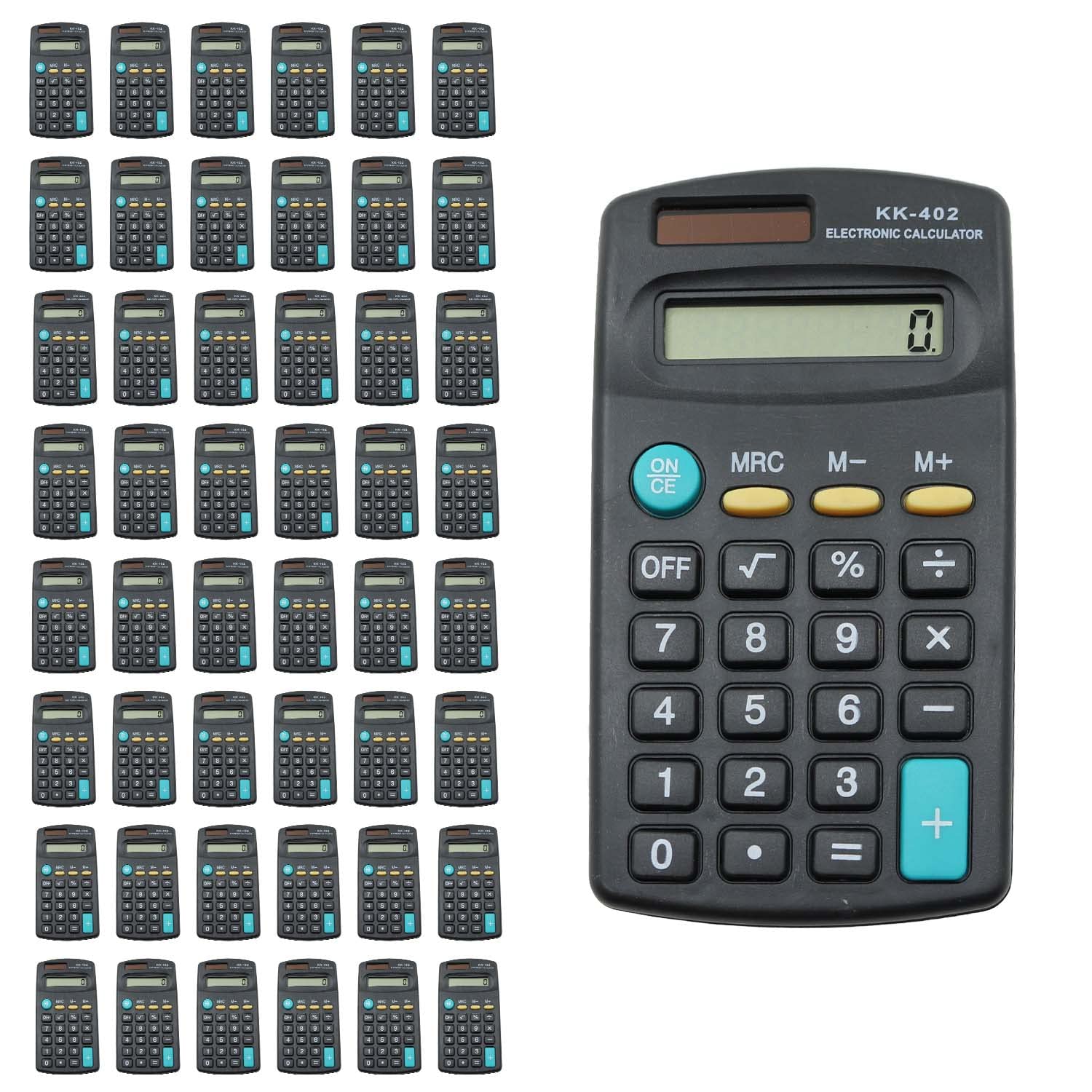 48-Pack Pocket Calculators - Bulk School & Office Supplies, Wholesale Case of 48 Basic Calculators for Students, Teachers & Professionals - Perfect for Classroom, Homework & Business Use