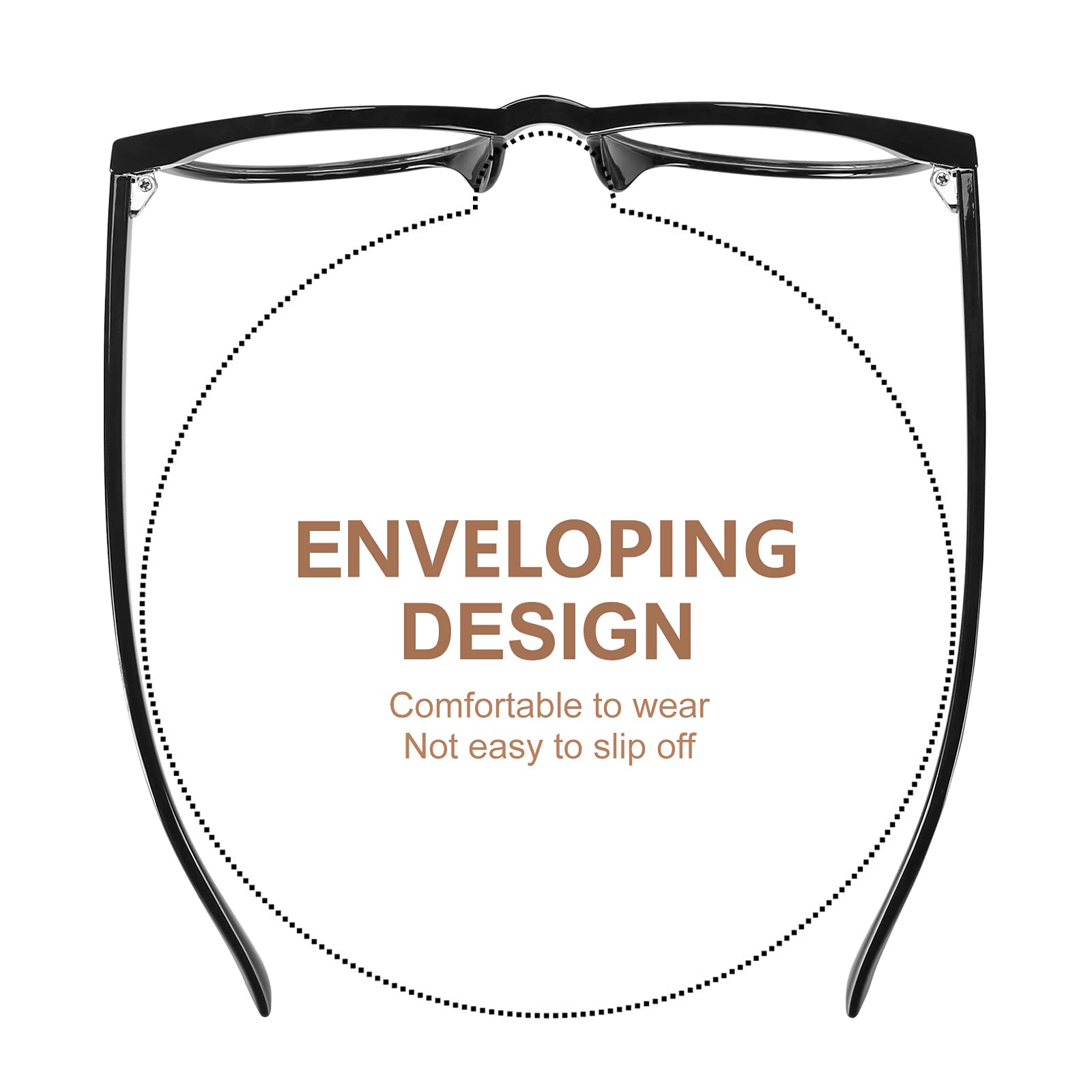 Blue Light Blocking Glasses for Women & Men - Retro Round Anti Eye Strain Computer Glasses (2 Pack) - Reduce Digital Eye Fatigue for Work, Gaming & Screen Time