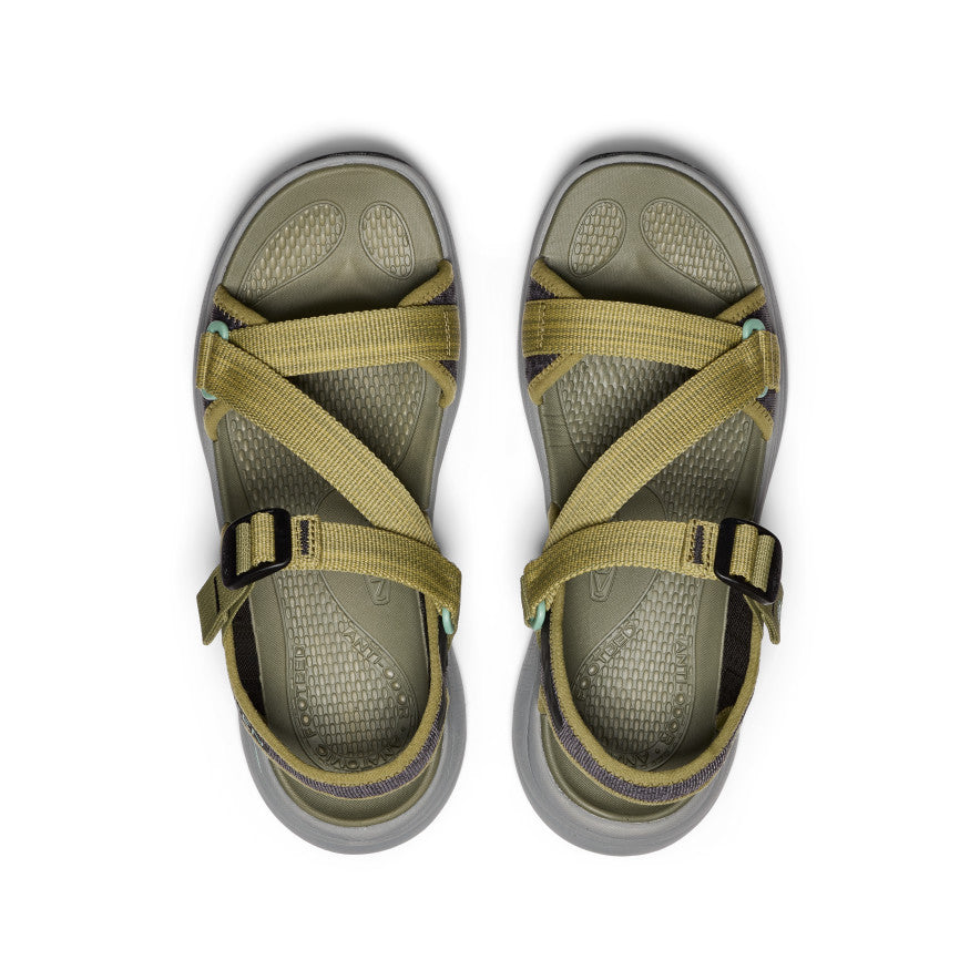 Leiki Women's Open Toe Sandals - Martini Olive & Granite Green | Comfortable Summer Casual Shoes for Beach, Vacation & Outdoor Walking