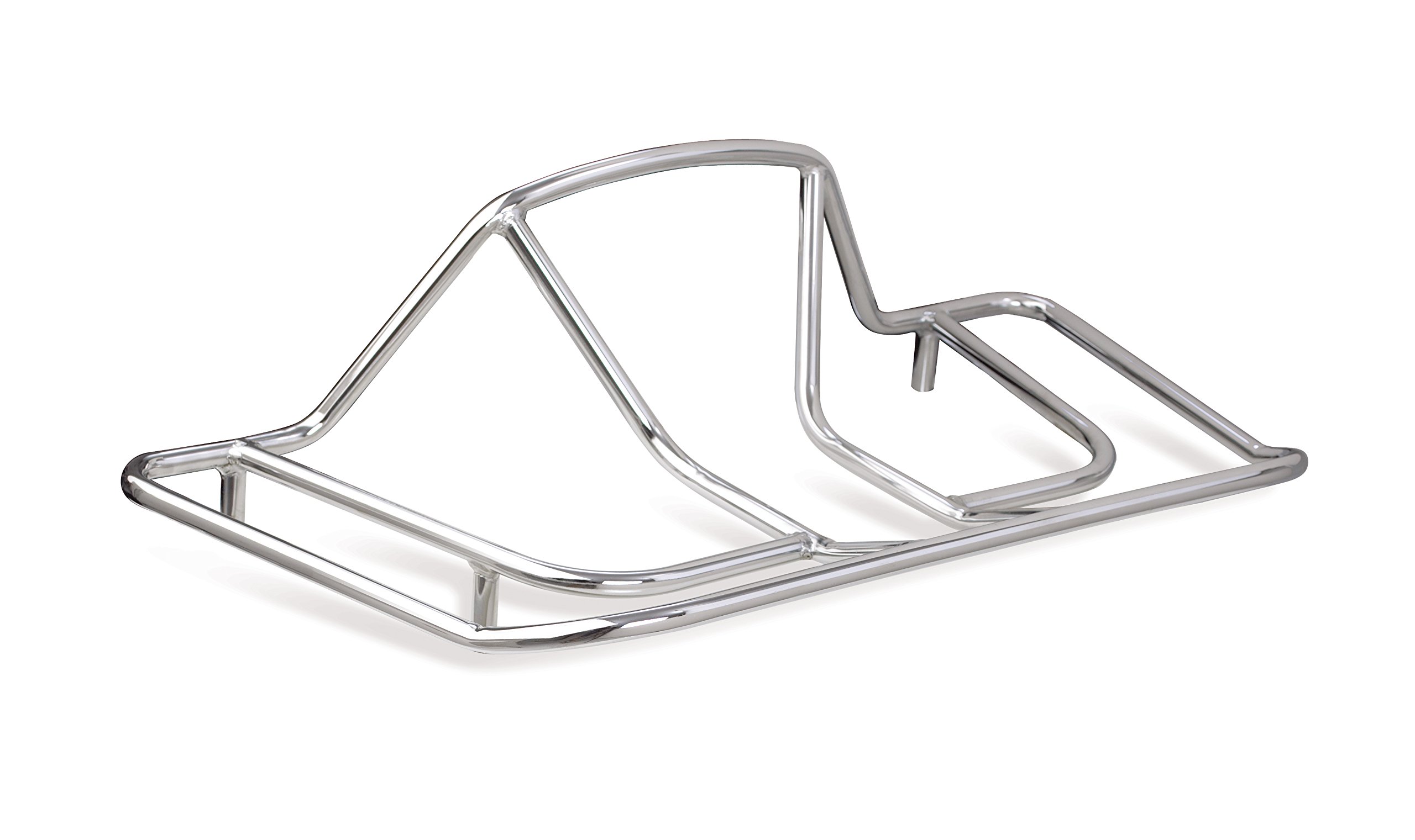 Show Chrome Accessories 52-610 Deluxe Motorcycle Trunk Luggage Rack - Heavy Duty Rear Cargo Carrier for Harley, Honda & Cruiser Bikes - Perfect for Road Trips & Touring