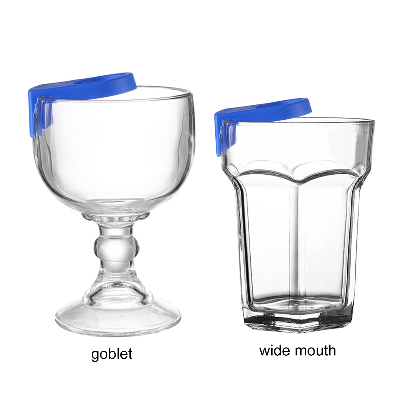 4-Pack 17oz Large Margarita Glasses Set with Cup Buckle - Stemmed Shrimp Cocktail & Margarita Goblets for Parties, Bars, Restaurants & Home Entertaining