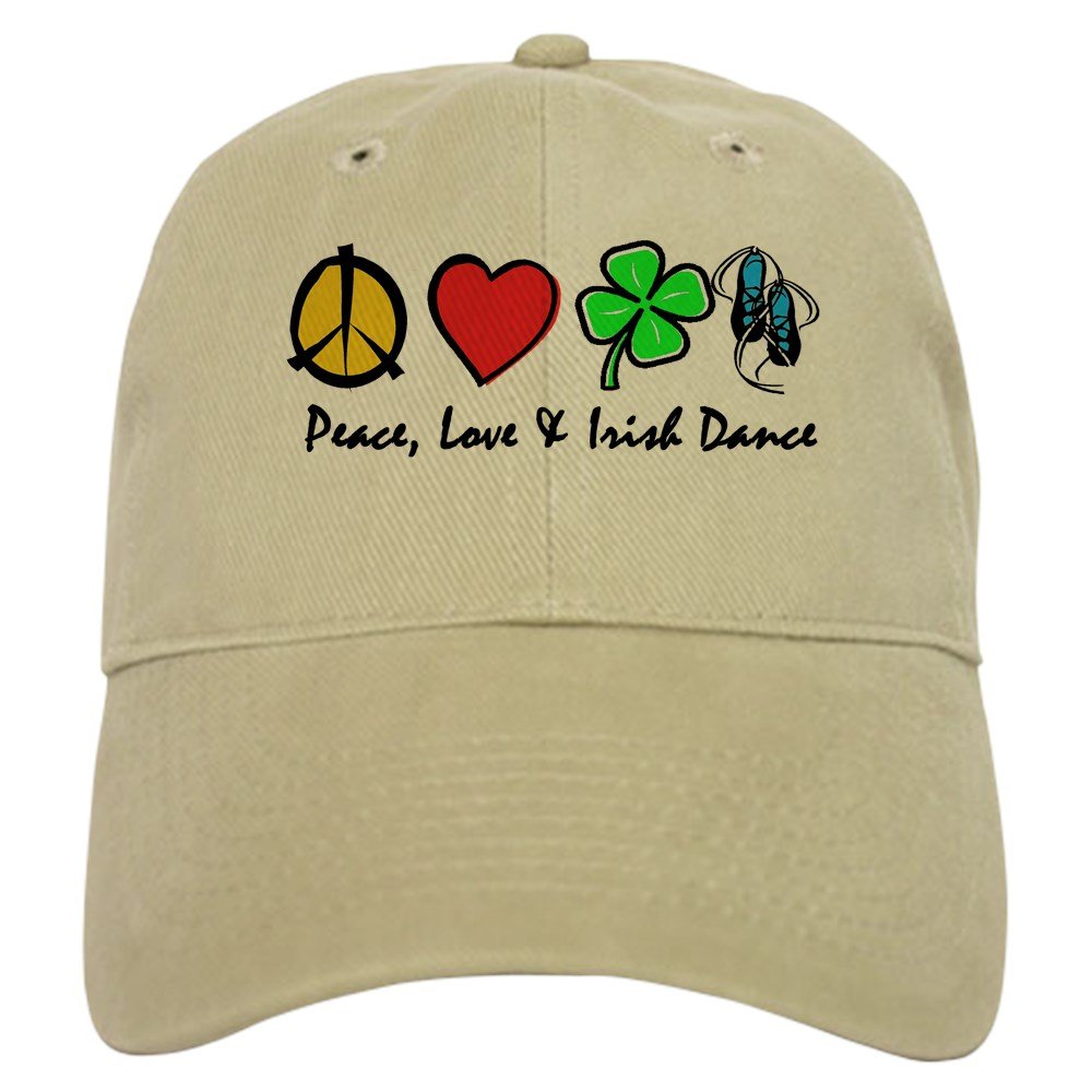 Peace Love Irish Dance Baseball Cap - Adjustable Cotton Hat for St. Patrick's Day & Irish Dance Performances