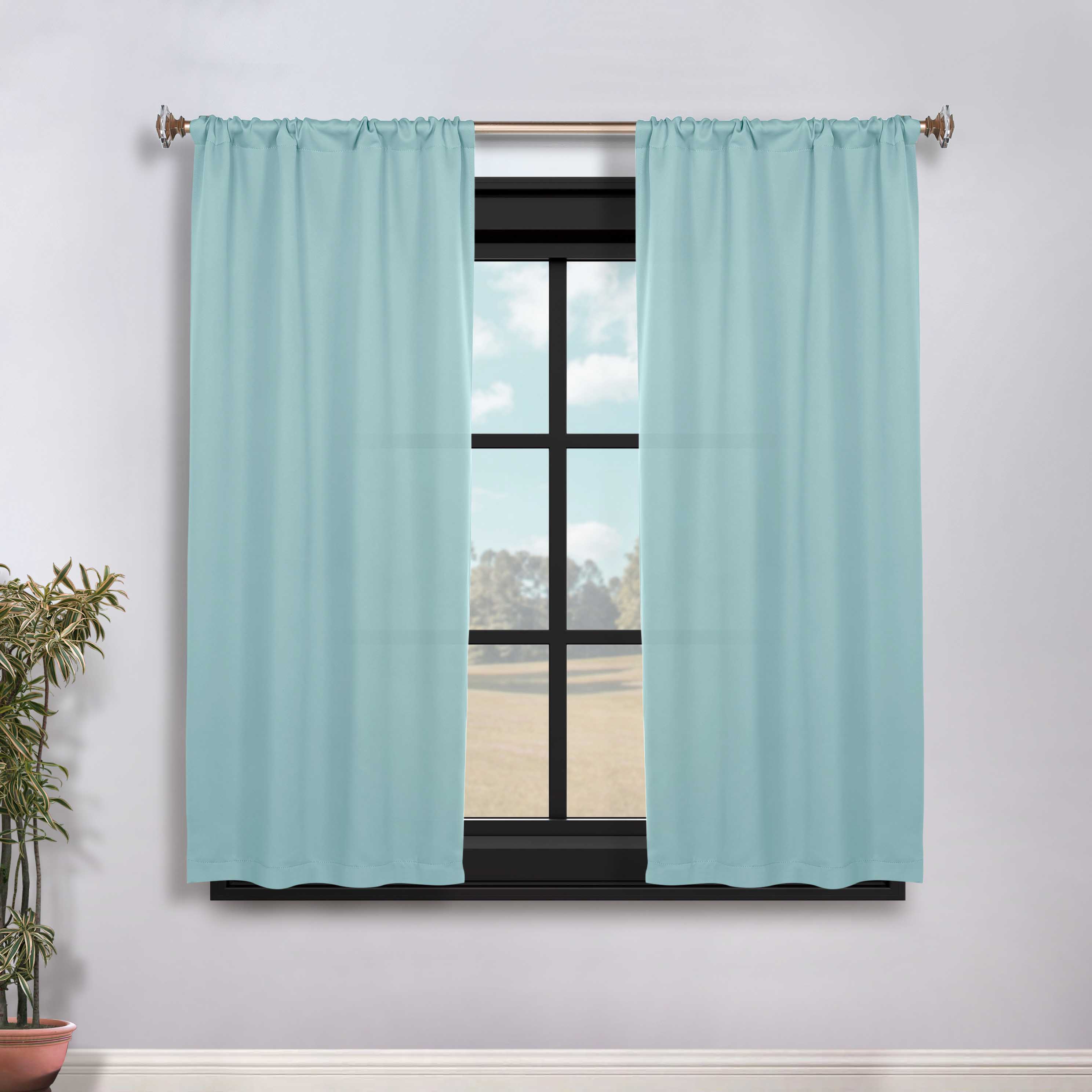 Machine Washable Blackout Curtains Set of 2 - Solid Color Room Darkening Window Drapes for Bedroom, Living Room & Nursery - Noise Reducing & Energy Efficient