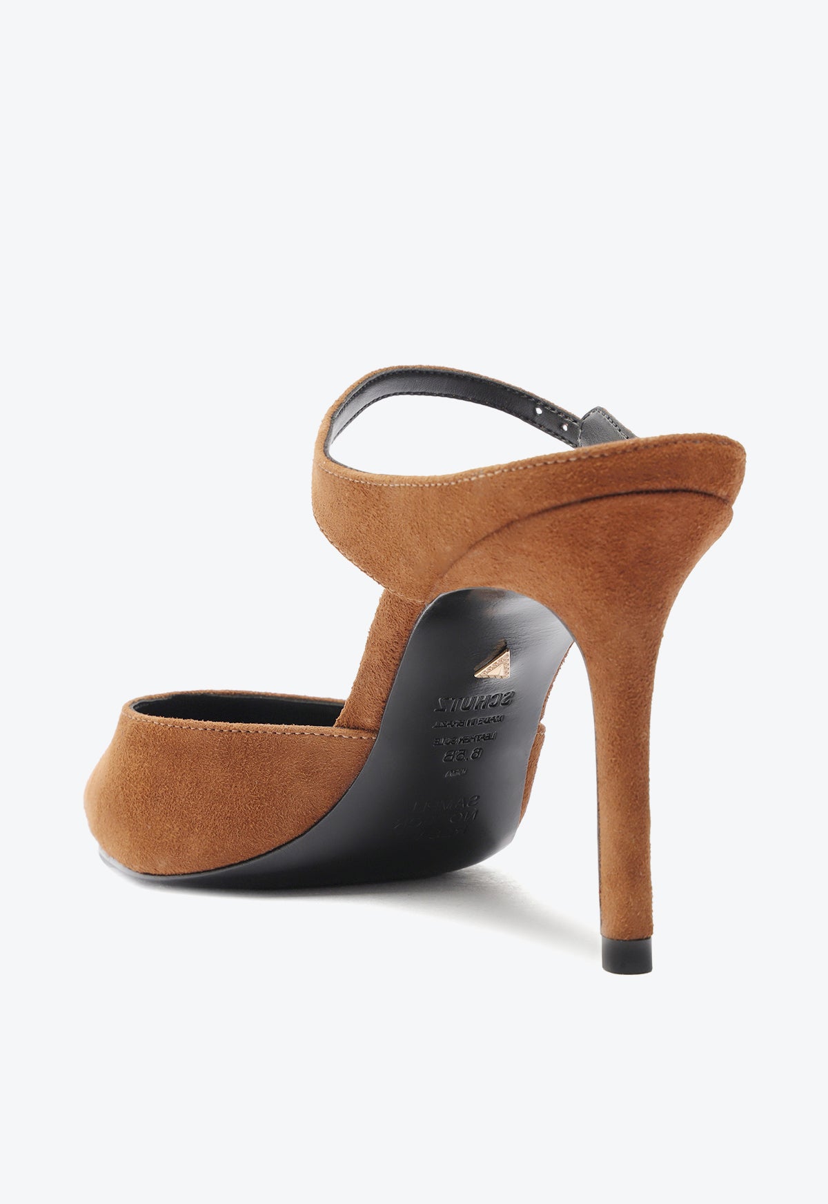 Laura Women's Mid Heel Stiletto Pumps - Caramel Brown Leather Dress Shoes for Work, Party & Evening Wear
