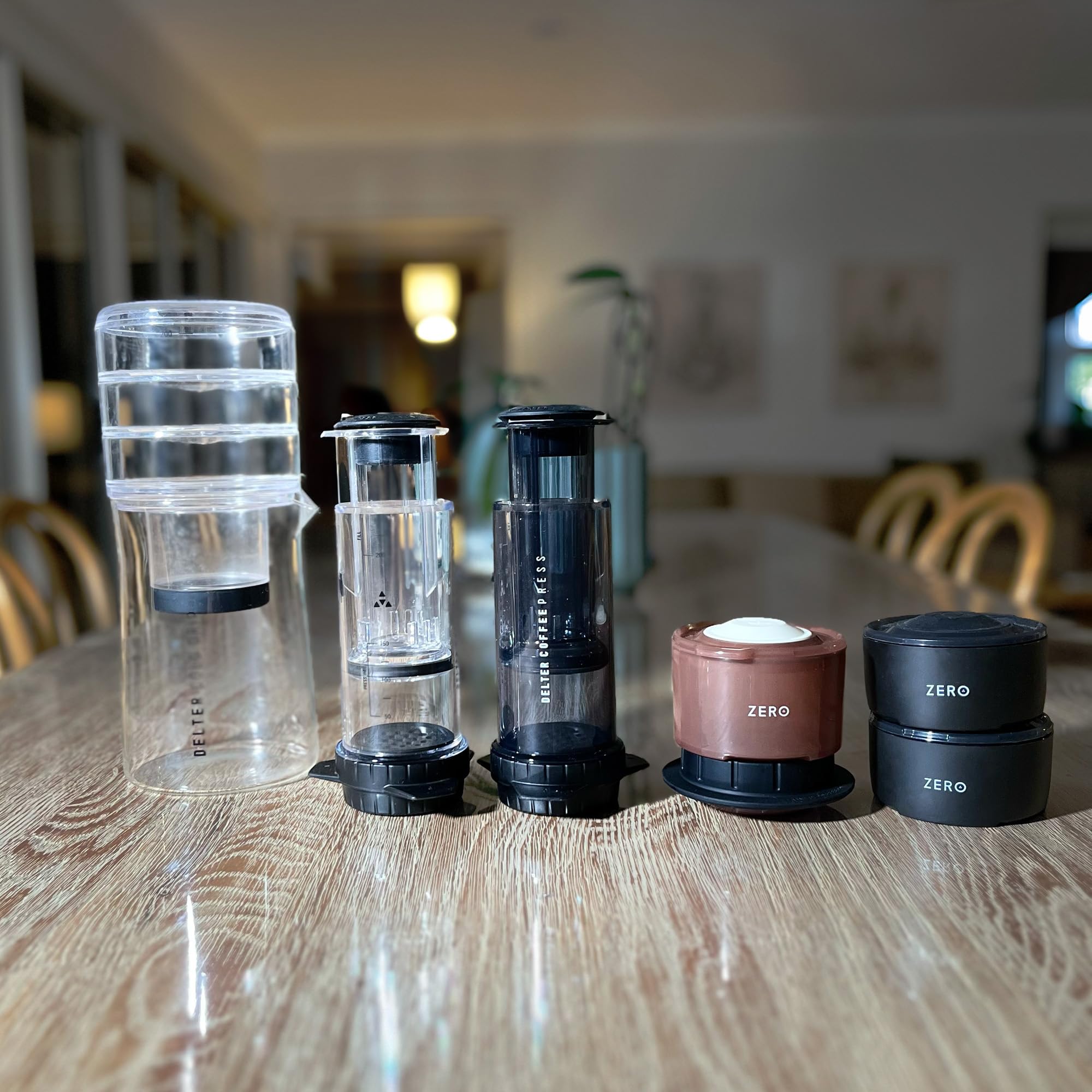 Delter Coffee Press Smoked Grey Edition - Premium French Press with Metal Filter for Rich, Smooth Coffee | Perfect for Home Brewing, Camping & Gifts