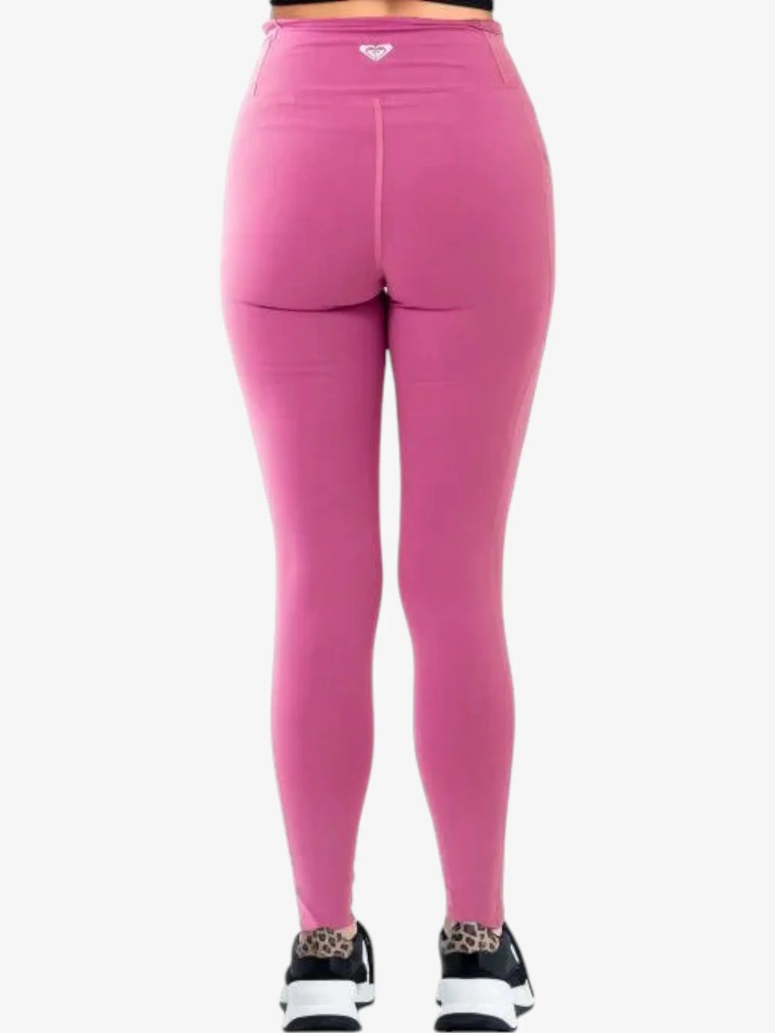 Roxy Heart In To It Rosa Leggings - High Waist Yoga Pants for Women, Comfortable Workout Tights for Running, Gym & Lounge