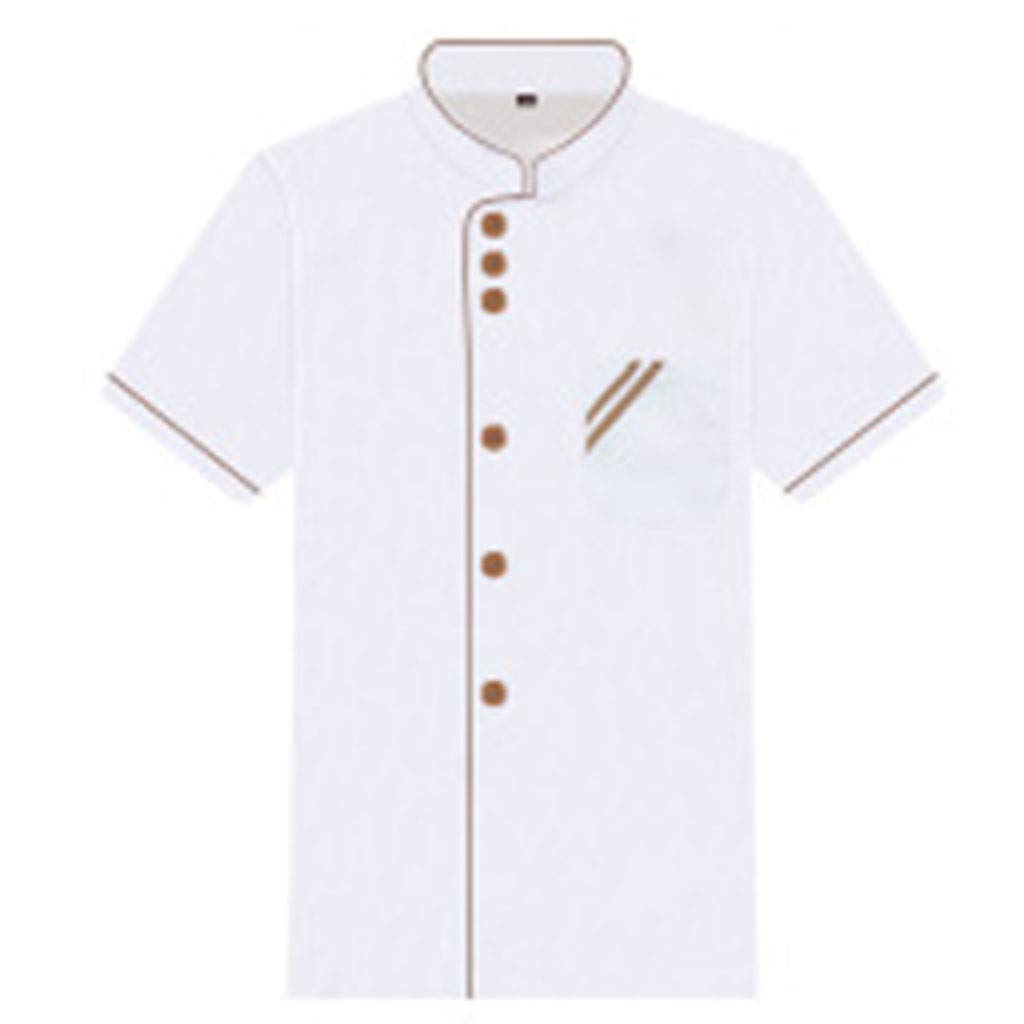 Unisex Chef Coat Jacket - Short Sleeve Lightweight Cooking Uniform for Men & Women - Perfect for Restaurants, Culinary Schools & Home Cooking