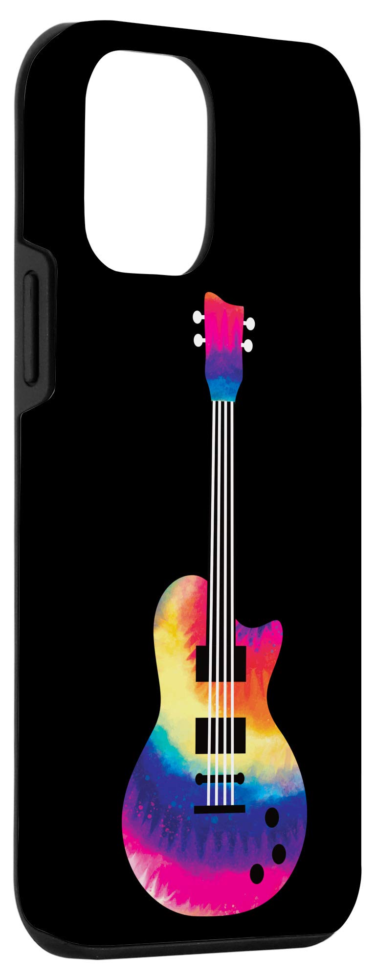 iPhone 12 Mini Bass Guitar Player Gift - Colorful Tie Dye Phone Case for Musicians | Perfect for Bassists, Gigs & Music Lovers