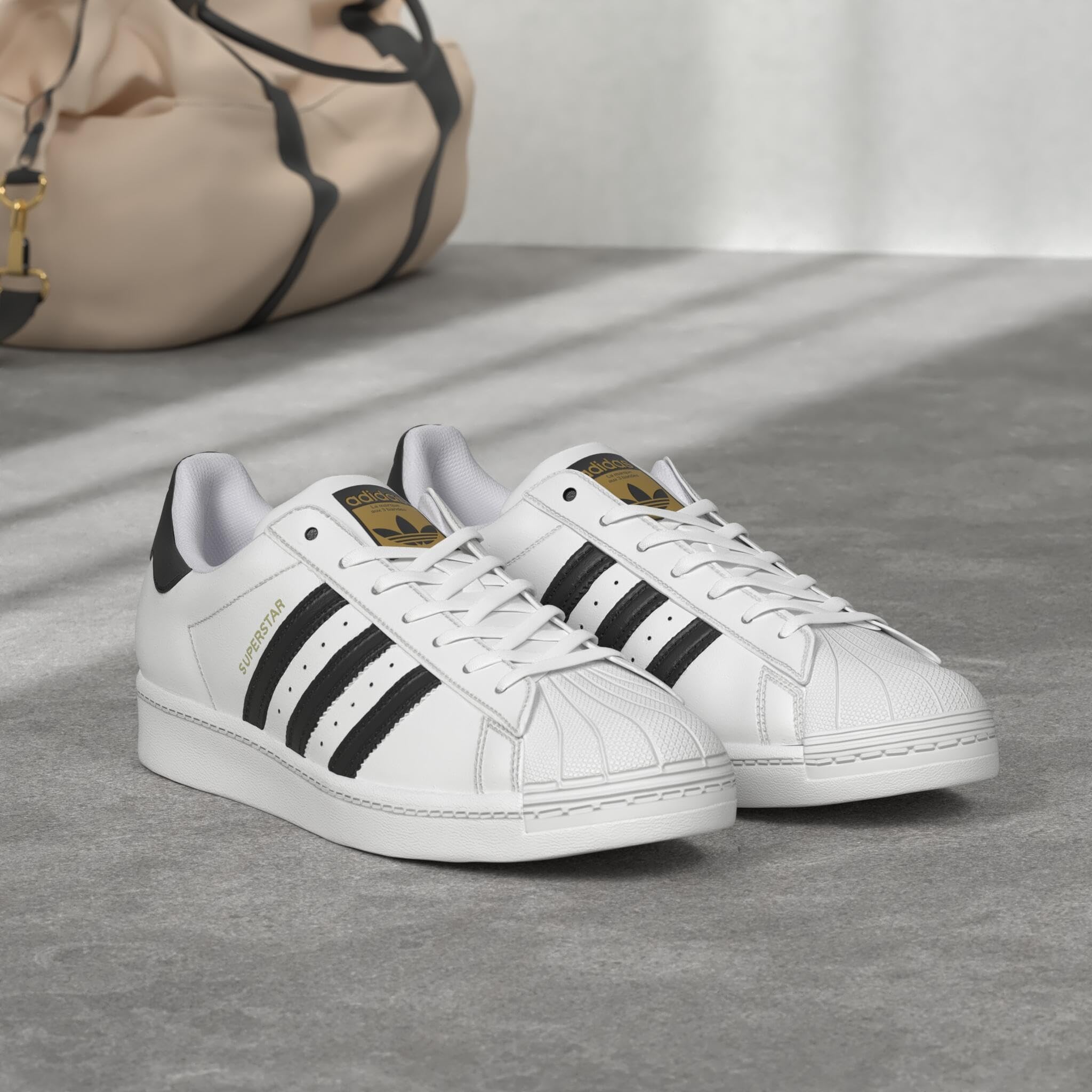 adidas Men's Superstar Legacy Sneakers - Classic White Leather Low-Top Shoes with Shell Toe | Casual, Streetwear & Everyday Wear