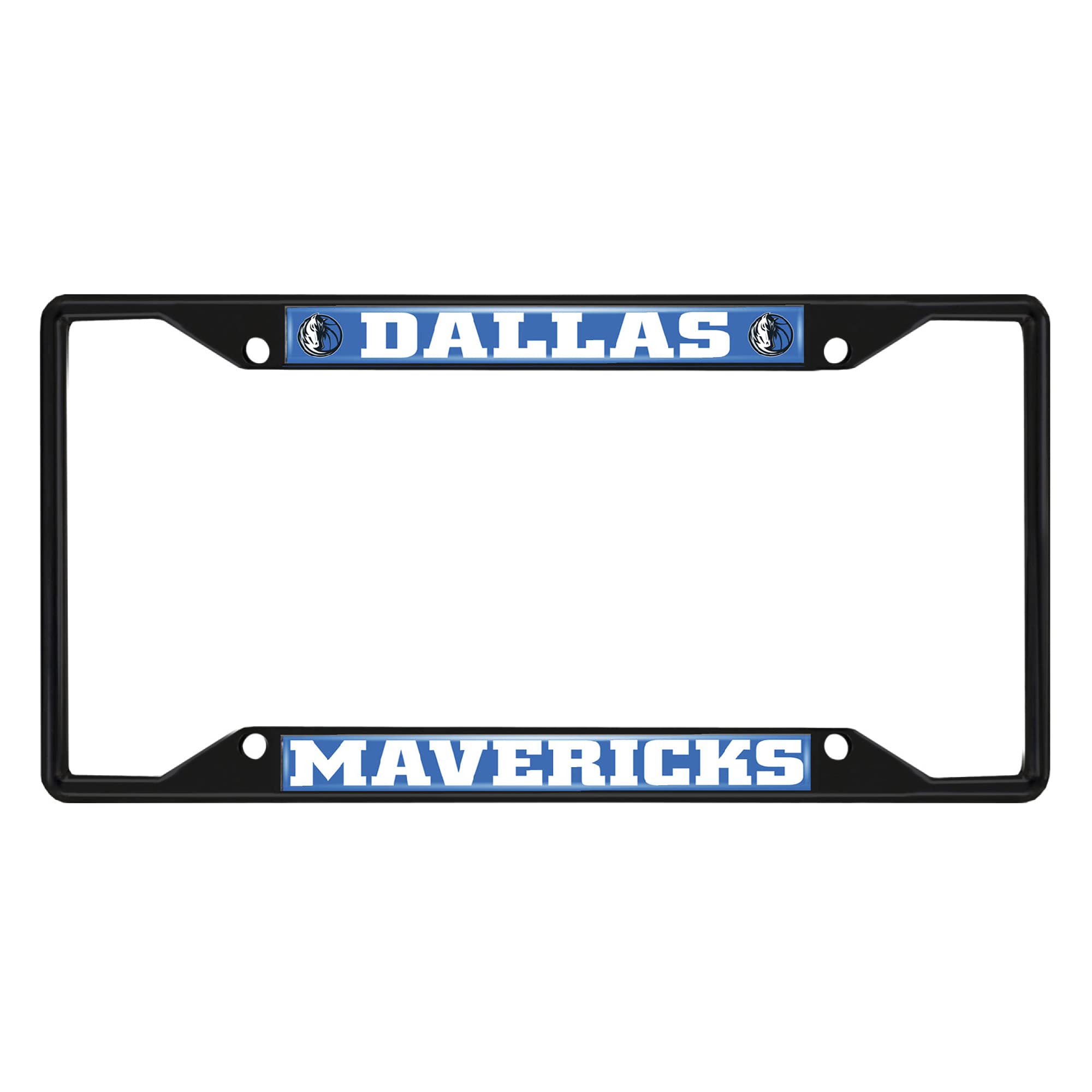 Dallas Mavericks Metal License Plate Frame - Black Finish - FANMATS 31329 - Perfect for Car Enthusiasts & NBA Fans - Show Team Spirit on Your Vehicle