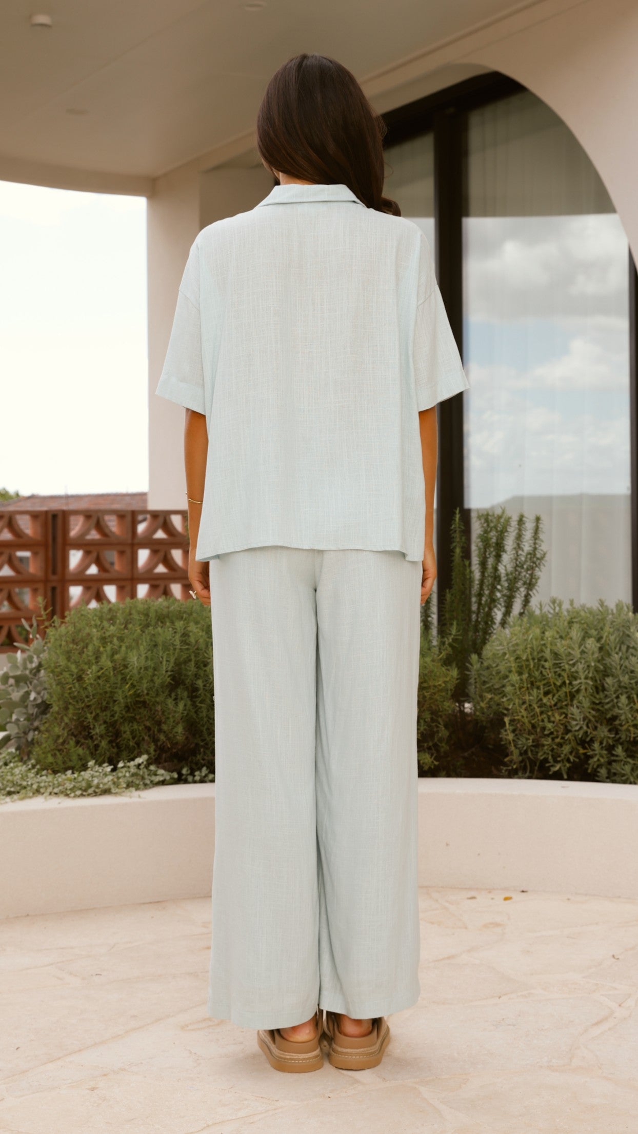 Lexi Linen Pants for Women - Soft & Breathable Blue Linen Trousers - Perfect for Summer, Beach, and Casual Wear