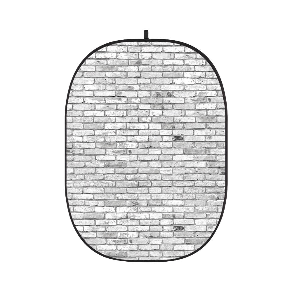2x1.5m CBA WB0004 Brick Wall Collapsible Backdrop - Perfect for Photography Studio, YouTube Videos, and Home Decor Background