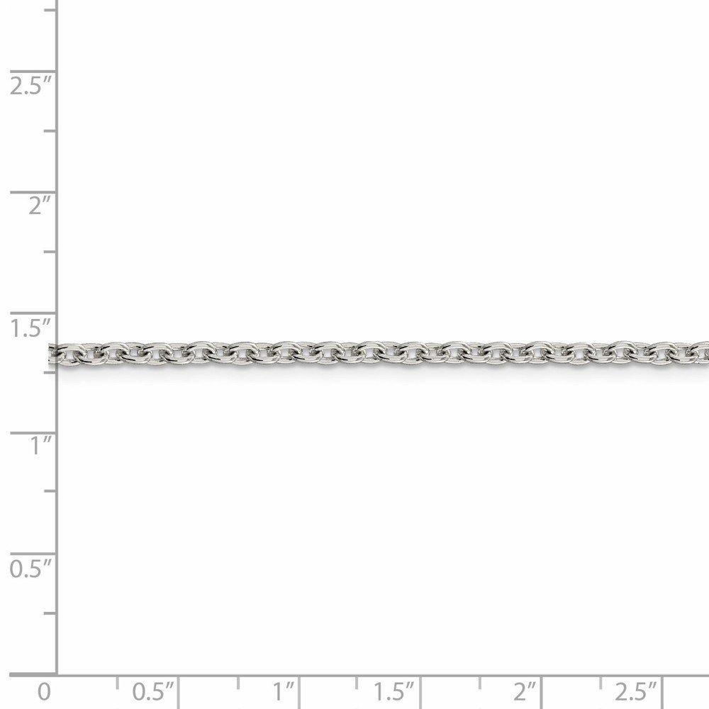 925 Sterling Silver 2.75mm Cable Chain Necklace with Lobster Clasp - Dainty & Secure Jewelry for Women, Gift for Her, Everyday Wear & Special Occasions