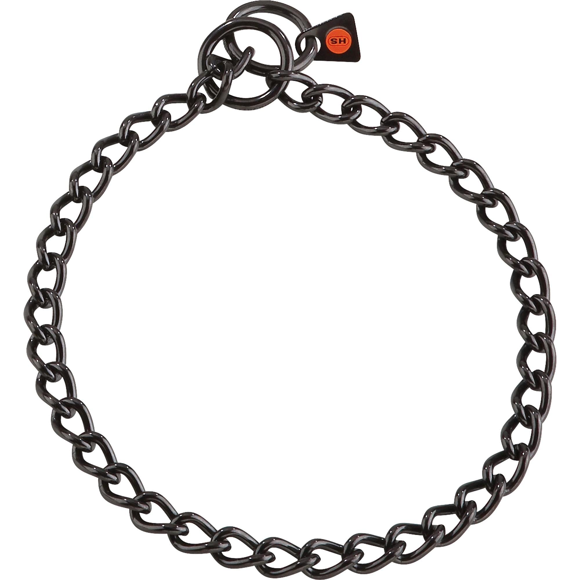 Herm Sprenger 3mm Black Stainless Steel Choke Collar - No-Pull Slip Chain for Small, Medium & Large Dogs - Made in Germany (24in/60cm) - Perfect for Dog Training, Obedience & Behavior Control - Durable Show Collar for Daily Walks & Professional Training