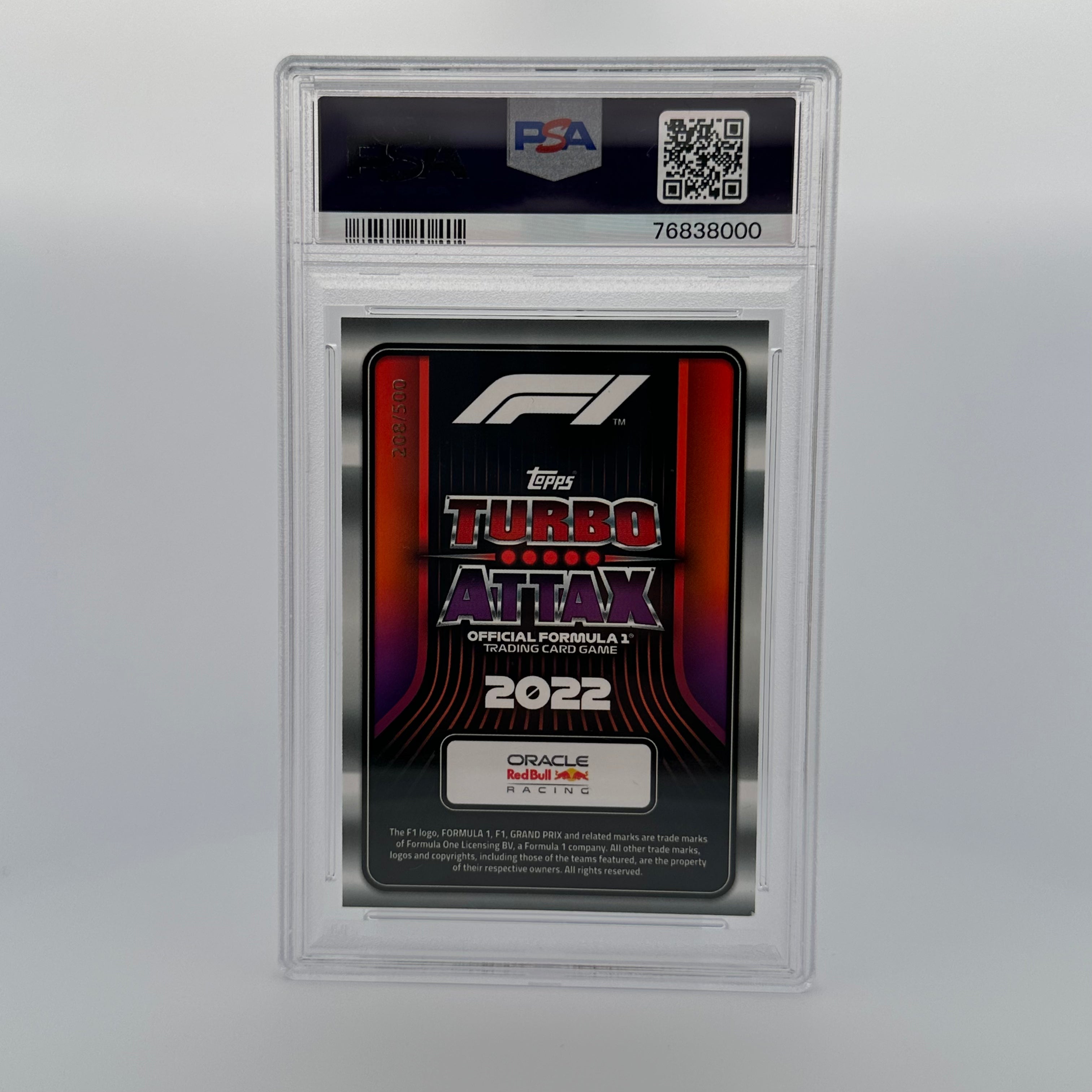 PSA 9 Graded MAX VERSTAPPEN #291 208/500 MIRROR GREEN Trading Card - Perfect for Collectors, Sports Memorabilia Enthusiasts & Formula 1 Fans