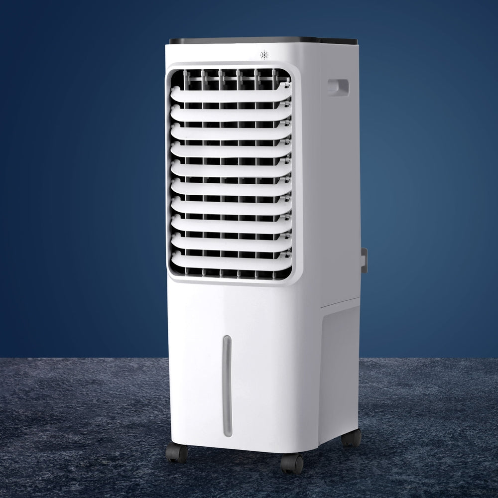 Devanti 12L Portable Evaporative Air Cooler - Energy Efficient Cooling Fan with Remote Control - Perfect for Home, Office & Outdoor Use