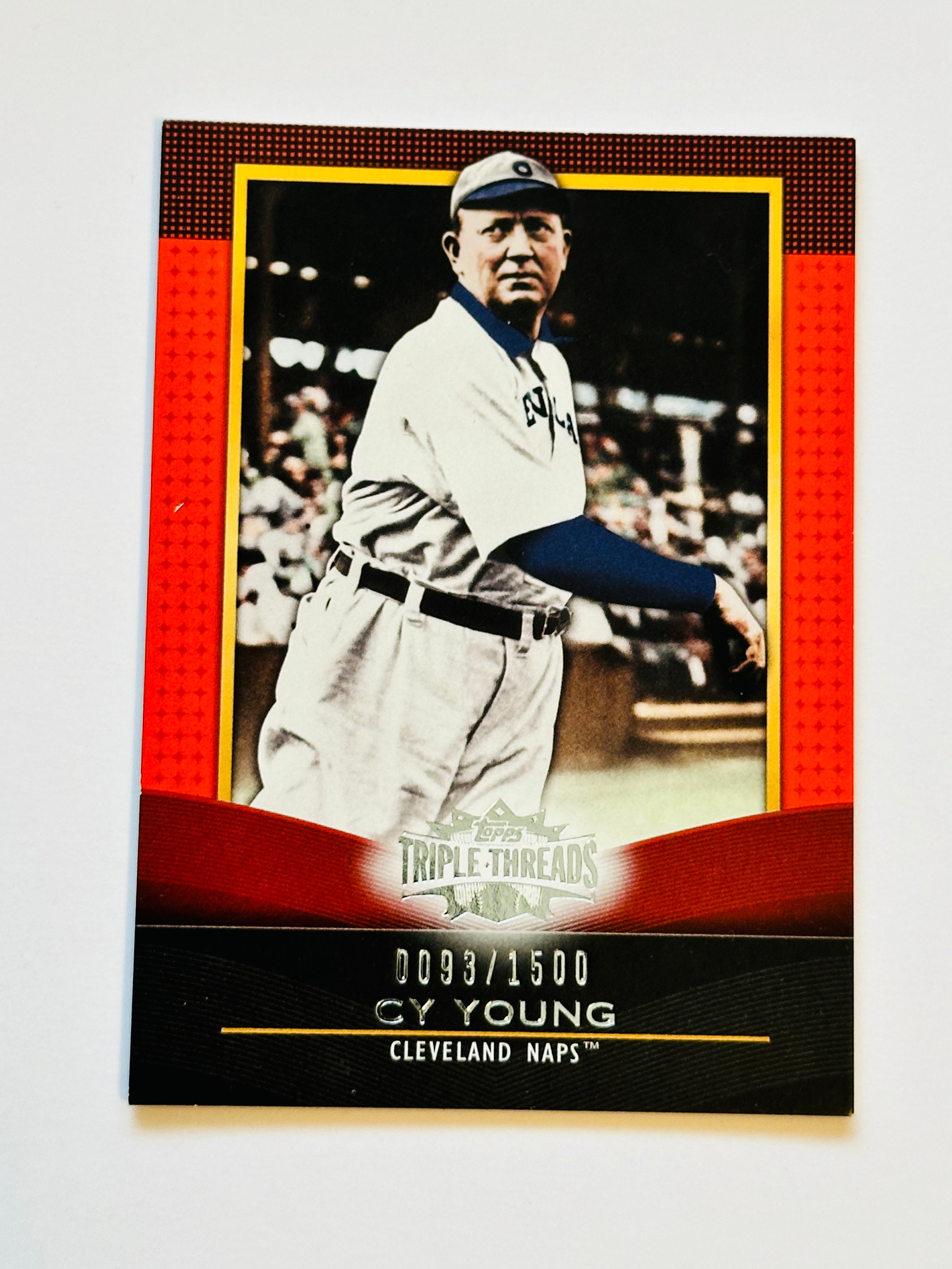 2011 Cy Young Triple Threads Numbered Baseball Insert Card - Rare Collectible for Sports Memorabilia & Trading Card Enthusiasts