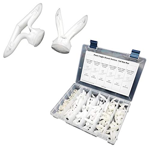 Plastic Toggle Drywall Anchors Kit - 1/8