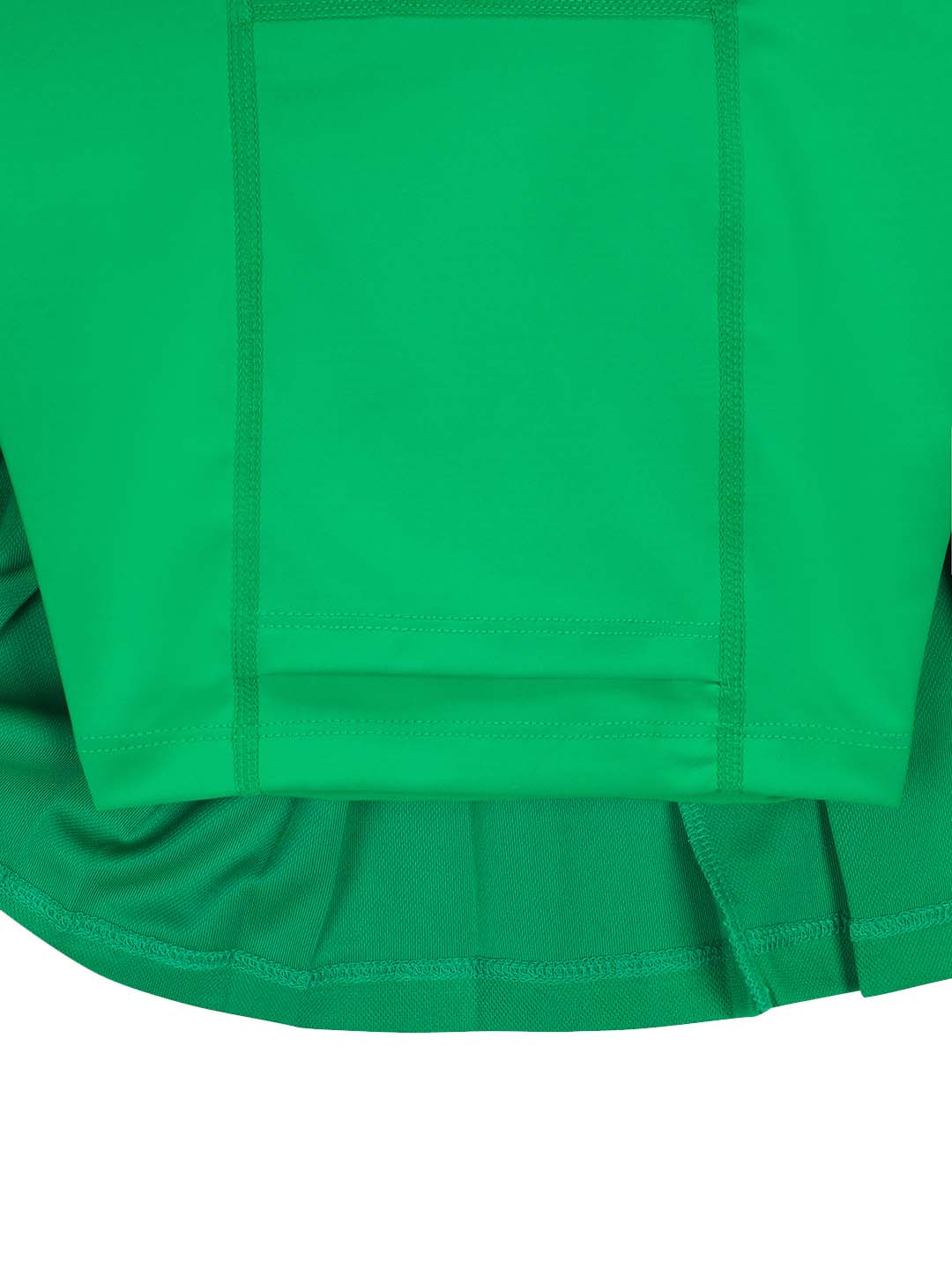 Green Flag Waistband Pleated Skirt - Women's Vintage A-Line Skirt for Casual Wear, Office & Spring Outfits