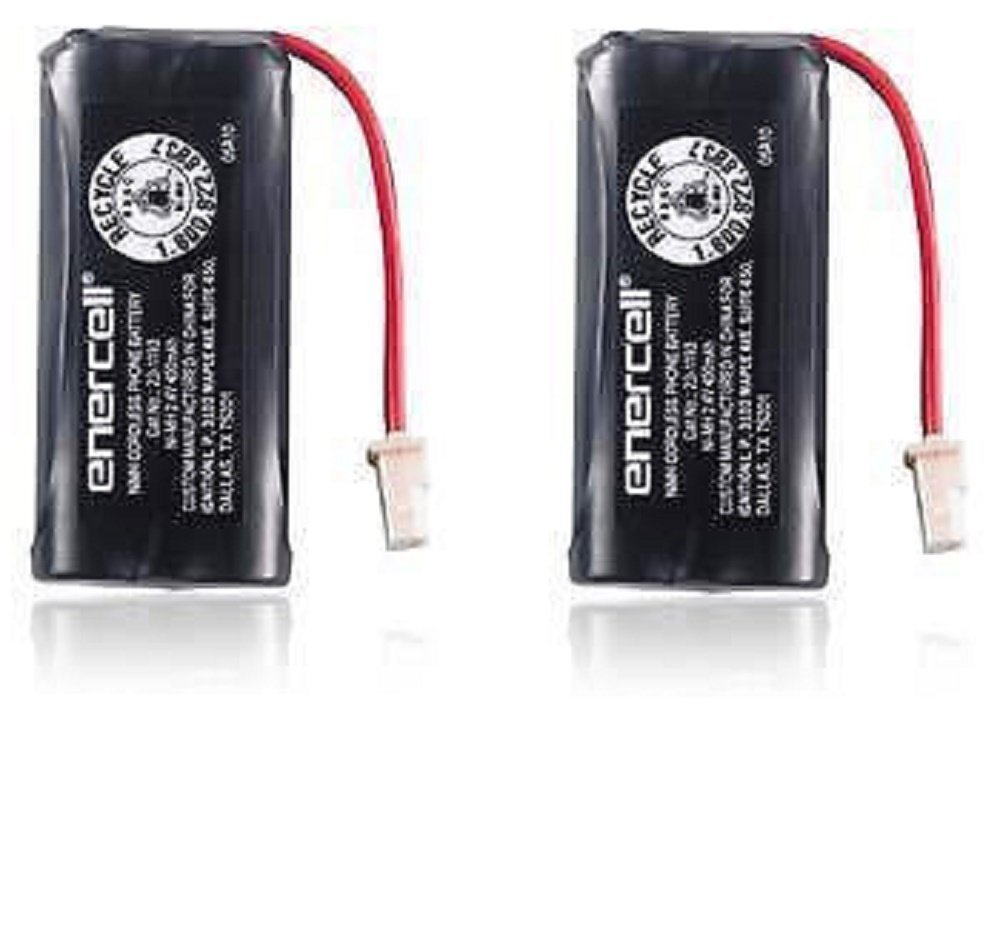 Enercell 2.4V 400mAh Ni-MH Rechargeable Cordless Phone Battery (2-Pack) - Replacement Battery for Panasonic, AT&T, VTech & More Cordless Phones - Long Lasting Power for Home & Office Use