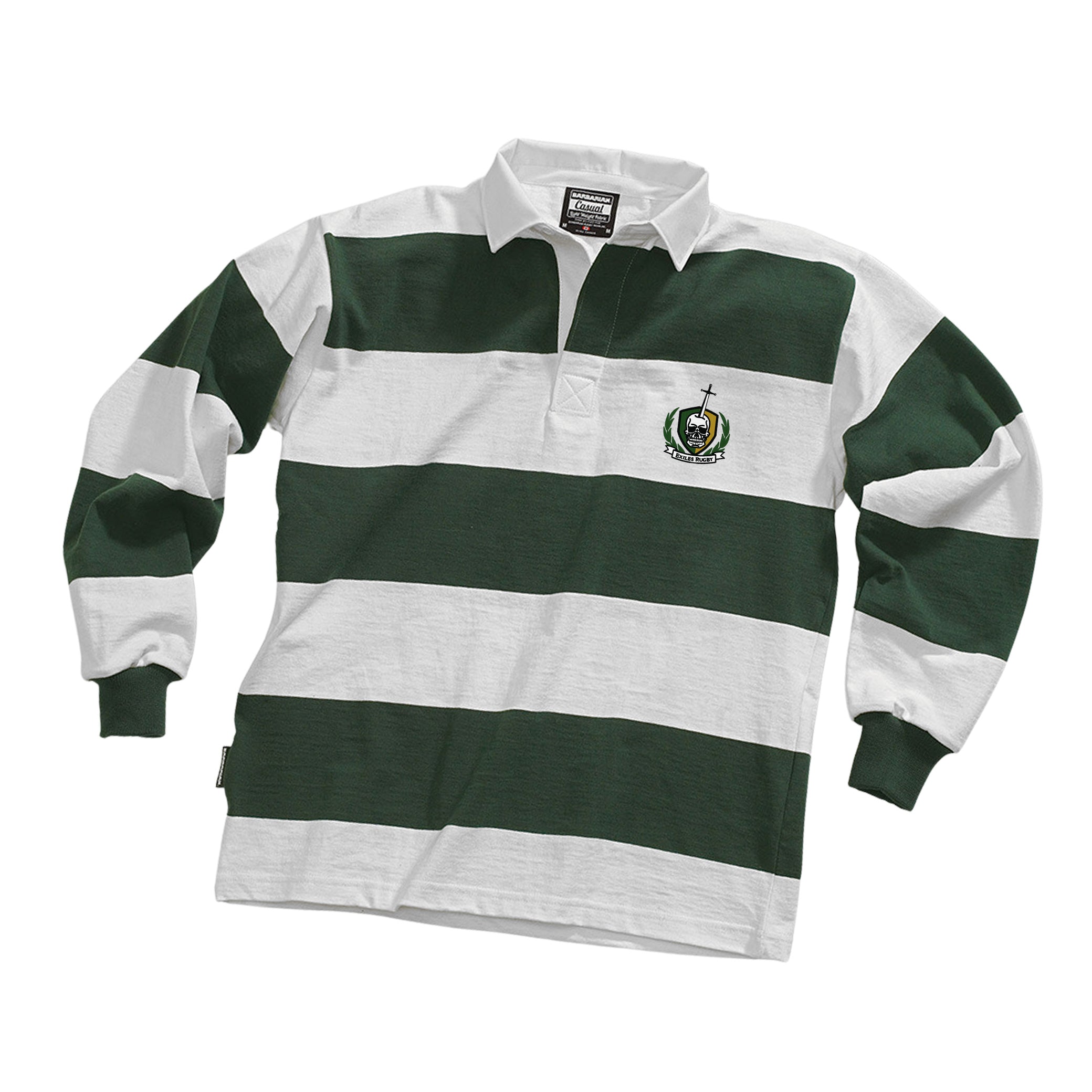 Exiles RFC Casual Weight Stripe Rugby Jersey - Breathable & Comfortable for Training & Match Days - Perfect for Rugby Fans & Players