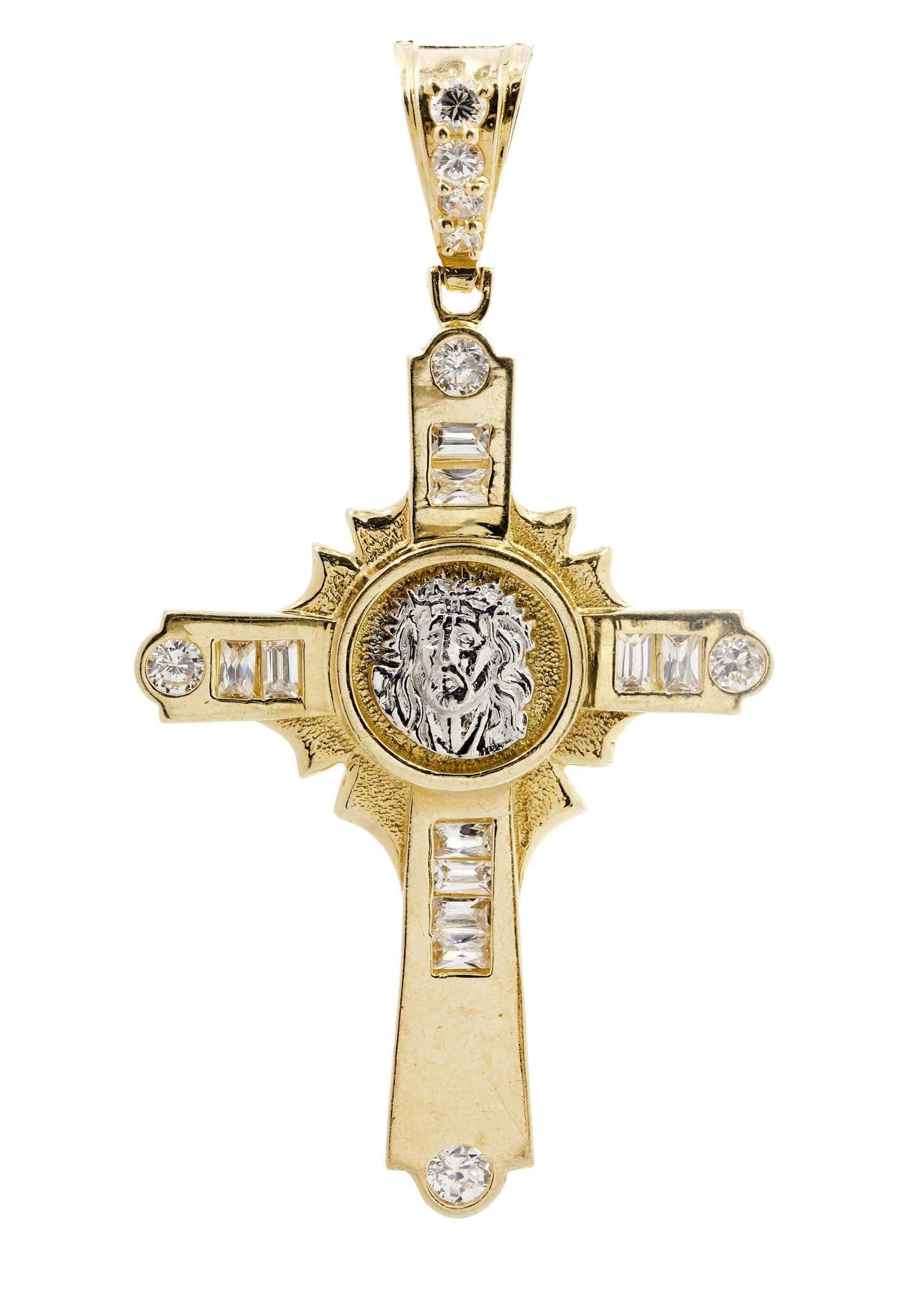 10K Gold Cross Pendant Necklace - 13.5 Grams Religious Jewelry for Women & Men - Perfect for Baptism, Confirmation, Church & Daily Wear