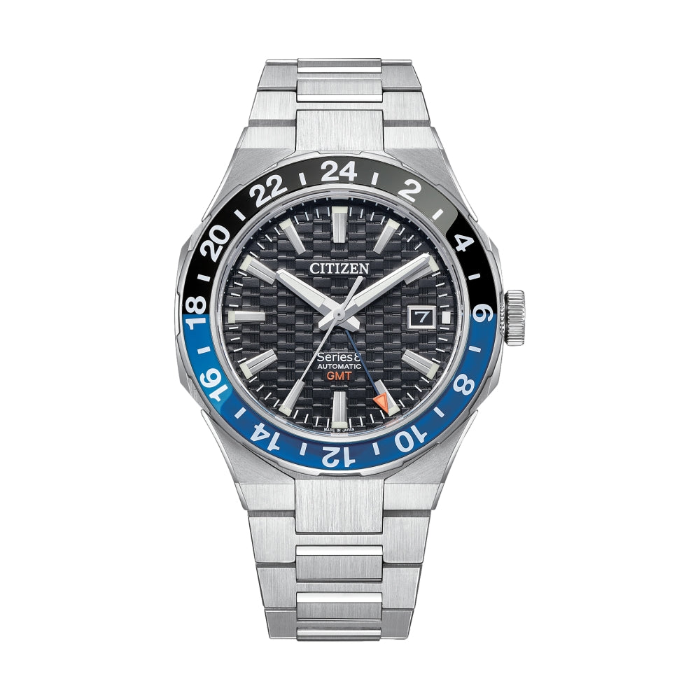 Series 8 880 Automatic GMT 41mm Men's Watch - Black Dial with Stainless Steel Bracelet - Perfect for Business, Travel & Luxury Gifts