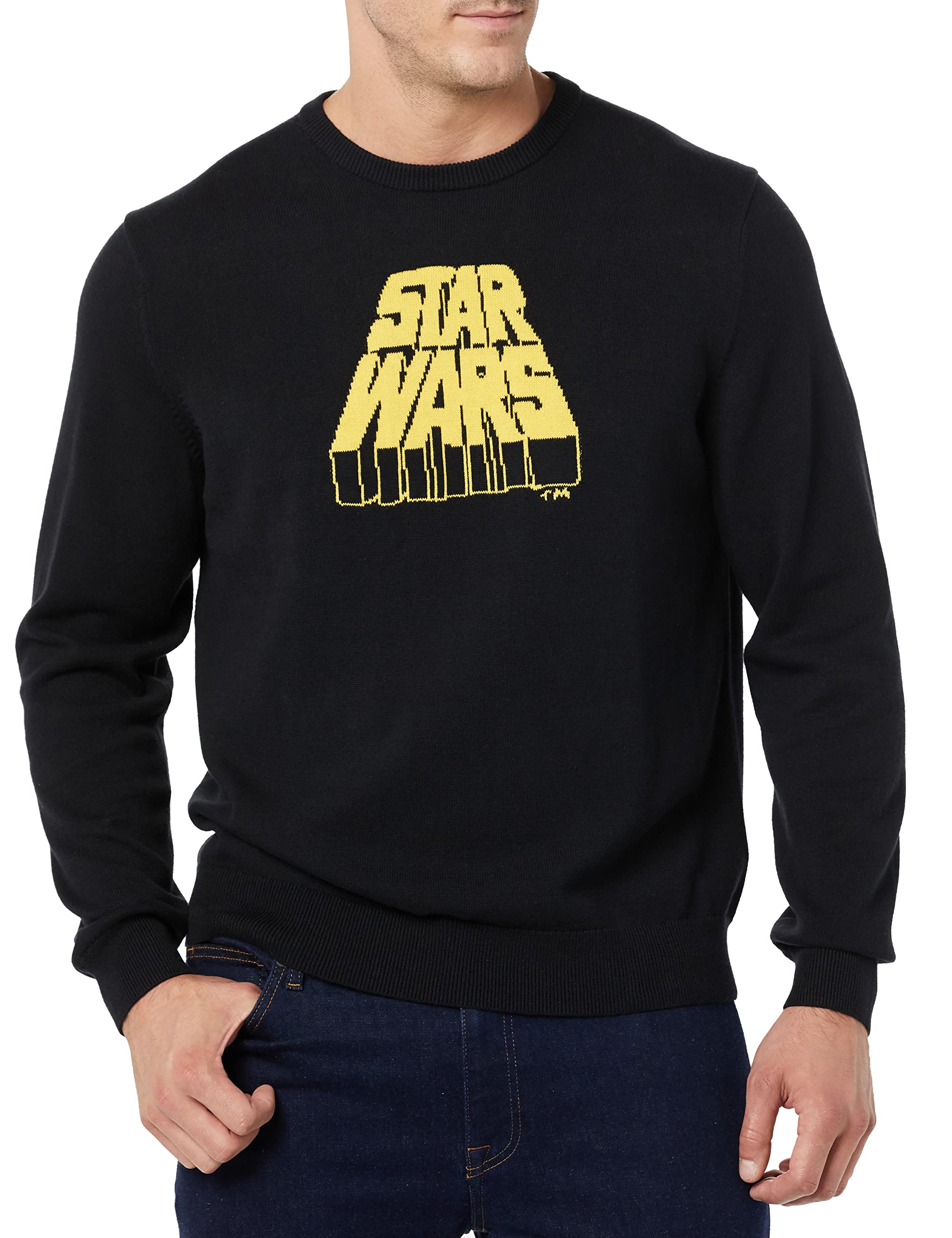 Amazon Essentials Disney | Marvel | Star Wars Men's Crew Neck Sweaters - Soft Cotton Blend Pullover for Casual Wear & Fan Merchandise Collection
