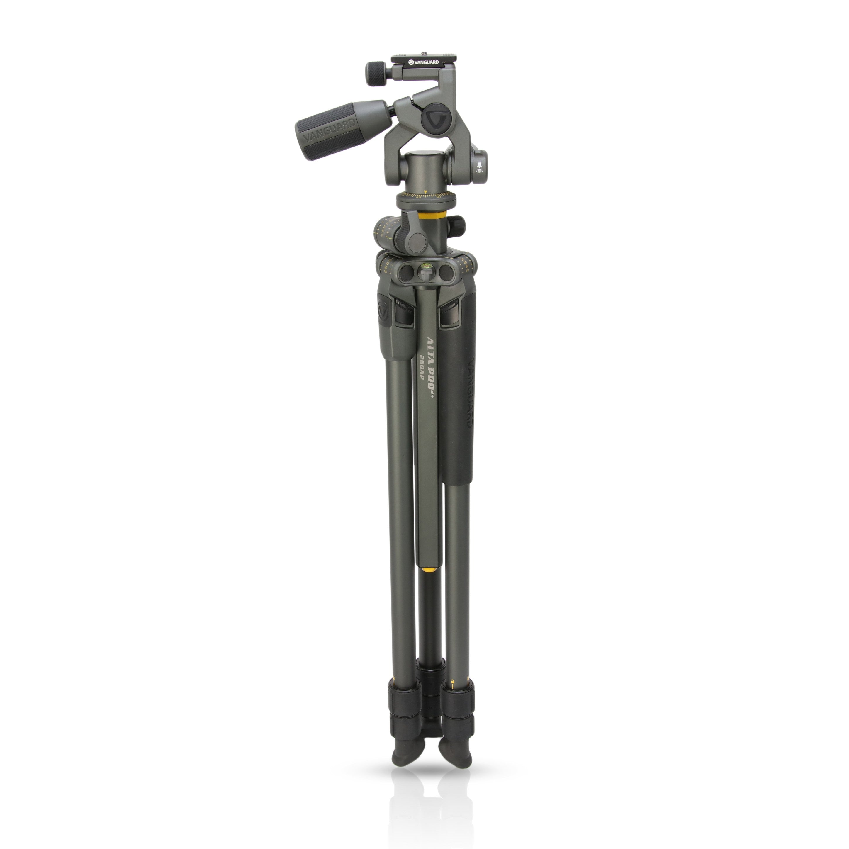 Alta Pro 2+ 263AP Aluminum Tripod with 3-Way Video Pan Head - Professional Camera Tripod for Overhead Shooting, Vlogging, Photography & Video Production