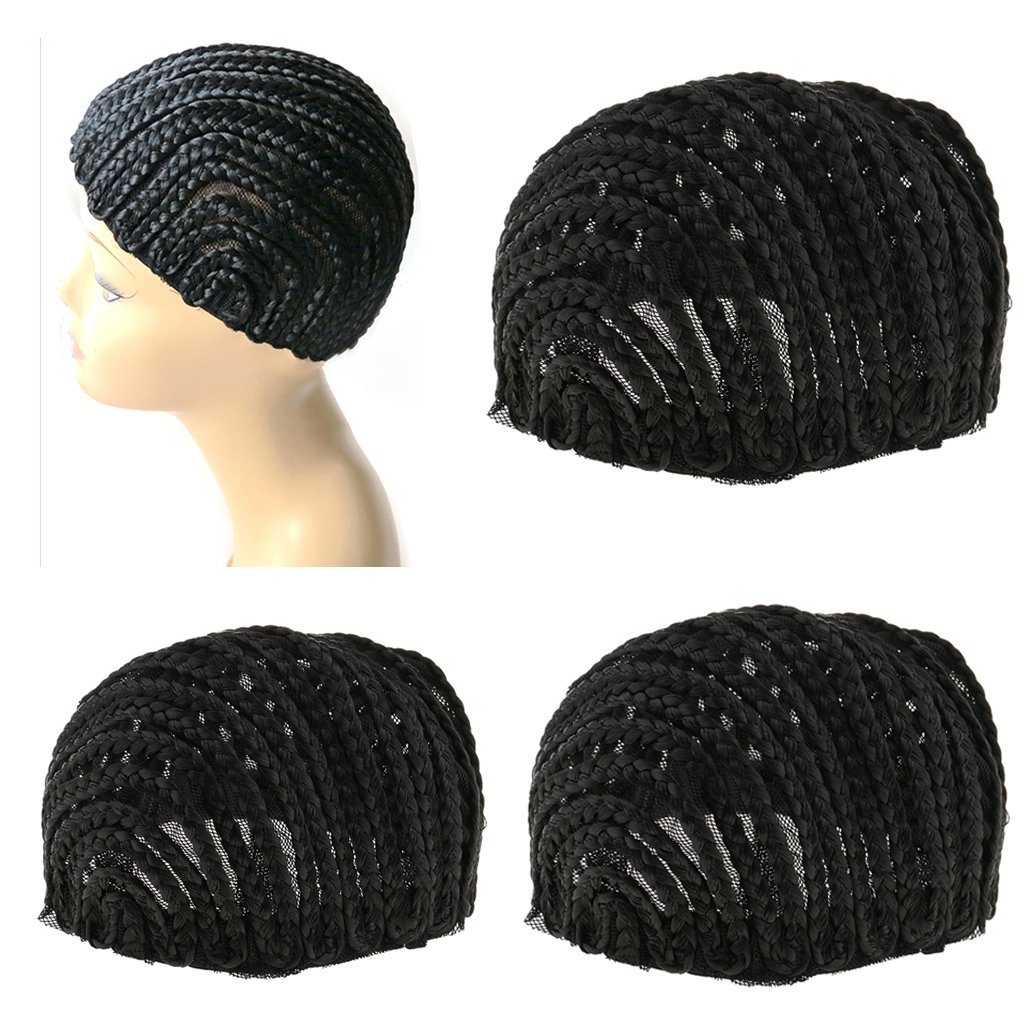 Professional Adjustable Breathable Mesh Wig Cap for Cornrows - Soft & Comfortable Black Hair Net for Home, Salon & Protective Styling