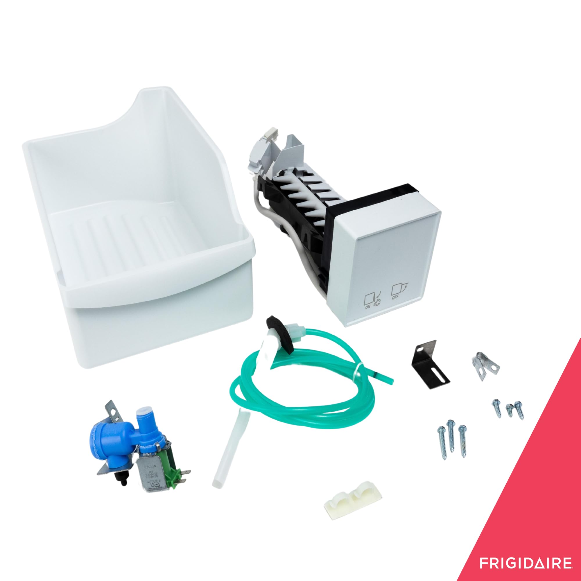 Frigidaire IM116000 Ice Maker Assembly Kit for Refrigerators - Replacement Part for Frigidaire Refrigerators - White - Perfect for Home Kitchen Appliance Repair and Maintenance
