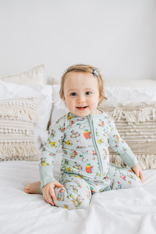 Richard Scarry's Busyworld™ Lowly Worm Zip Romper - Cute Baby Onesie for Boys & Girls | Soft Cotton Pajamas for Infants & Toddlers | Perfect for Playtime, Bedtime & Photo Shoots