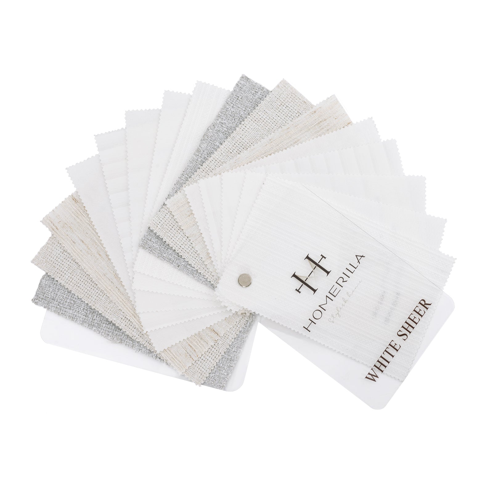 White Sheer Fabric Sample Book - Swatches for Wedding Dresses, Curtains & DIY Projects - Perfect for Designers & Crafters
