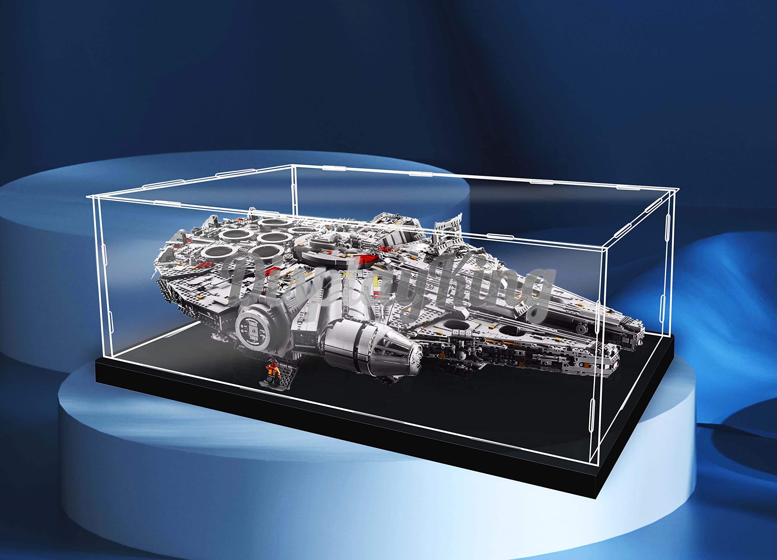 Premium Acrylic Display Case for Lego Star Wars Kessel Run Millennium Falcon 75212 - Dust-Proof Protection for Collectors (Lego Set Not Included) | Perfect for Showcasing in Home Office, Game Room, or as Gift for Star Wars Fans