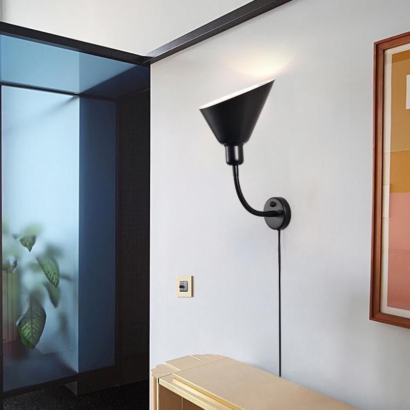 Davis Flexible Wall Lamp with Plug - Adjustable LED Reading Light for Bedroom, Living Room & Office - Dimmable Touch Control, Easy Installation, Perfect for Night Reading & Decor