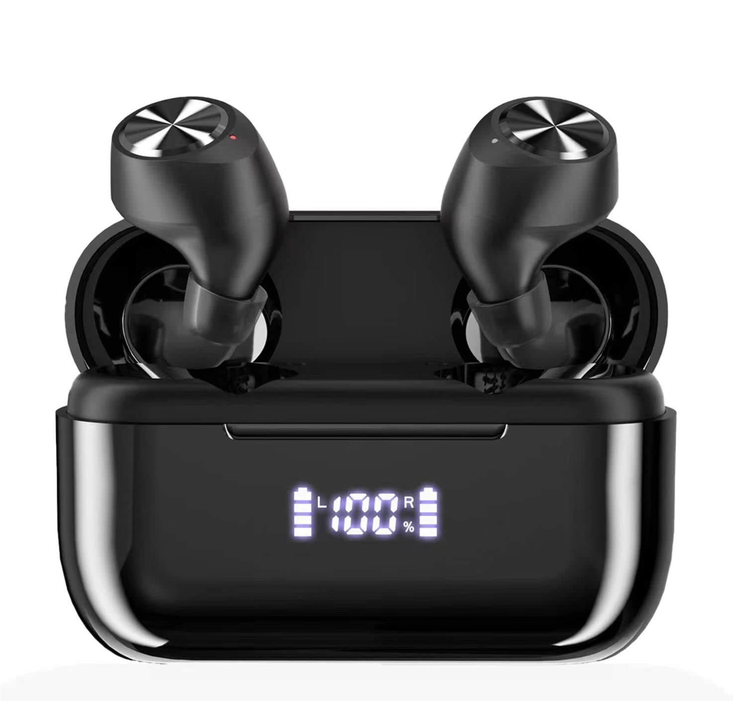Aruind® True Wireless Earbuds Bluetooth 5.0 Headphones - 160H Playtime, IPX7 Waterproof, CVC 8.0 Noise Cancelling, Deep Bass - LED Power Display, Built-in Mobile Power - Perfect for Sports, Workouts, Running & Travel