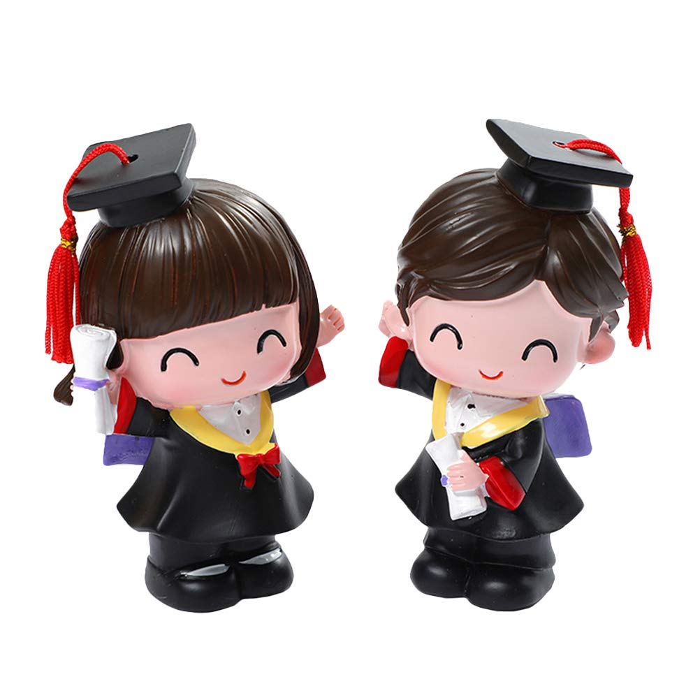 LUOZZY 2-Pack Graduation Cake Toppers for Boys & Girls - 2025 Graduation Party Decorations, Cupcake Toppers, Table Centerpieces - Perfect for Graduation Parties, School Celebrations & Gift Giving