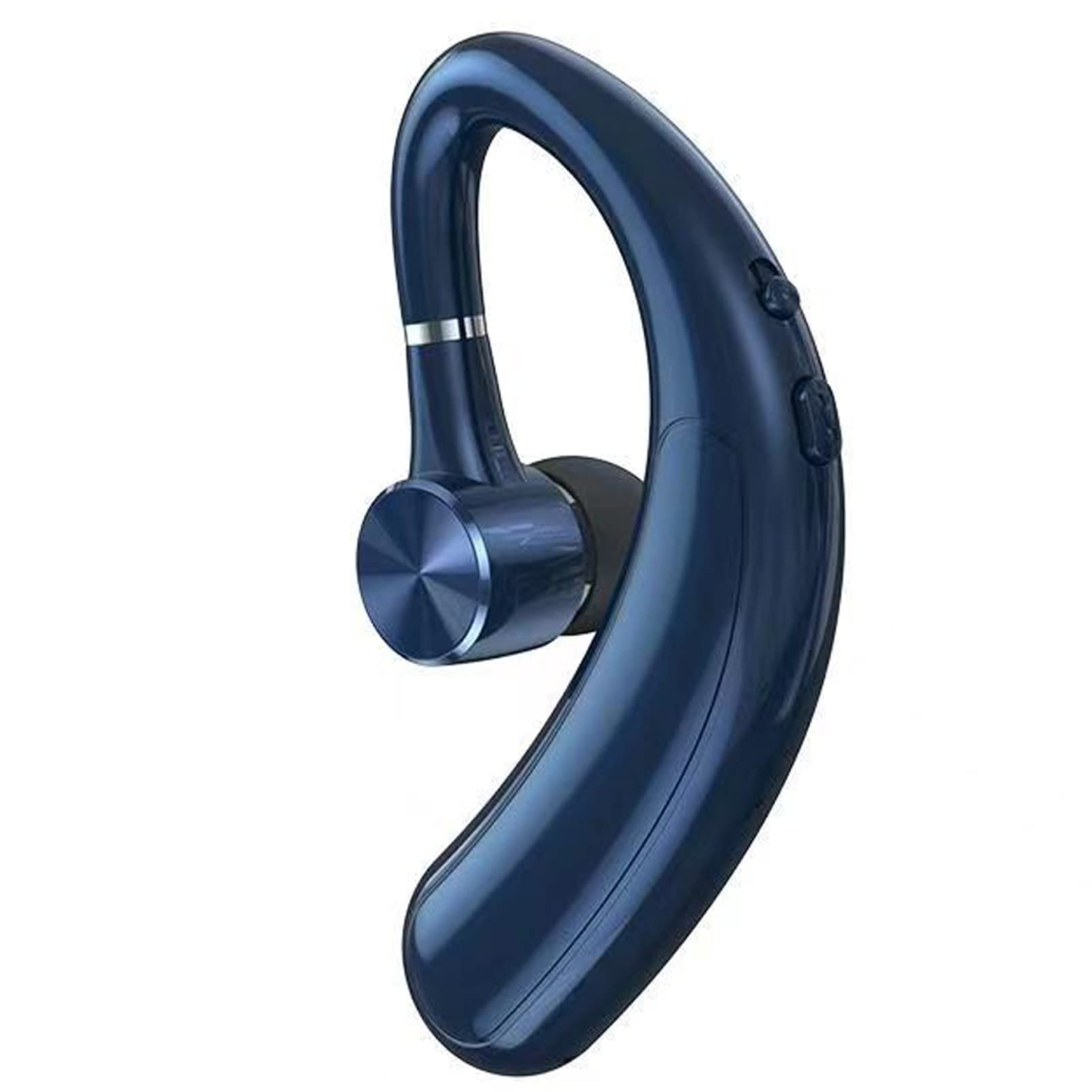 TechCode Single Ear Bluetooth Headset - Rotatable Wireless Earpiece with HD Mic, IPX5 Waterproof, Noise Cancelling for Hands-Free Calls - Compatible with iPhone & Android Phones (Blue) - Perfect for Driving, Office Work & Outdoor Activities