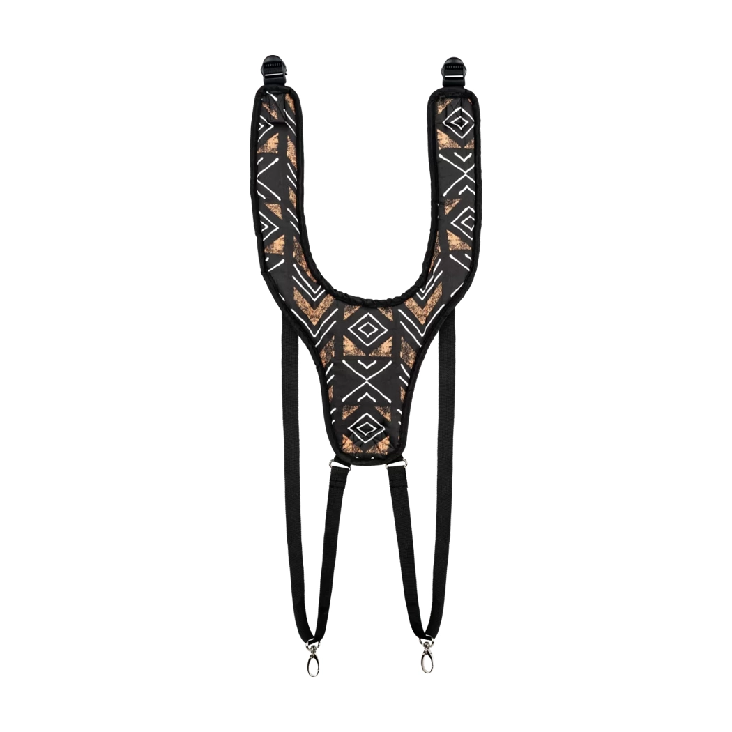 Premium Handwoven Djembe Drum Strap with Kanga Sarong Design - Adjustable & Comfortable for African Drum Players - Perfect for Performances, Drum Circles & Music Festivals