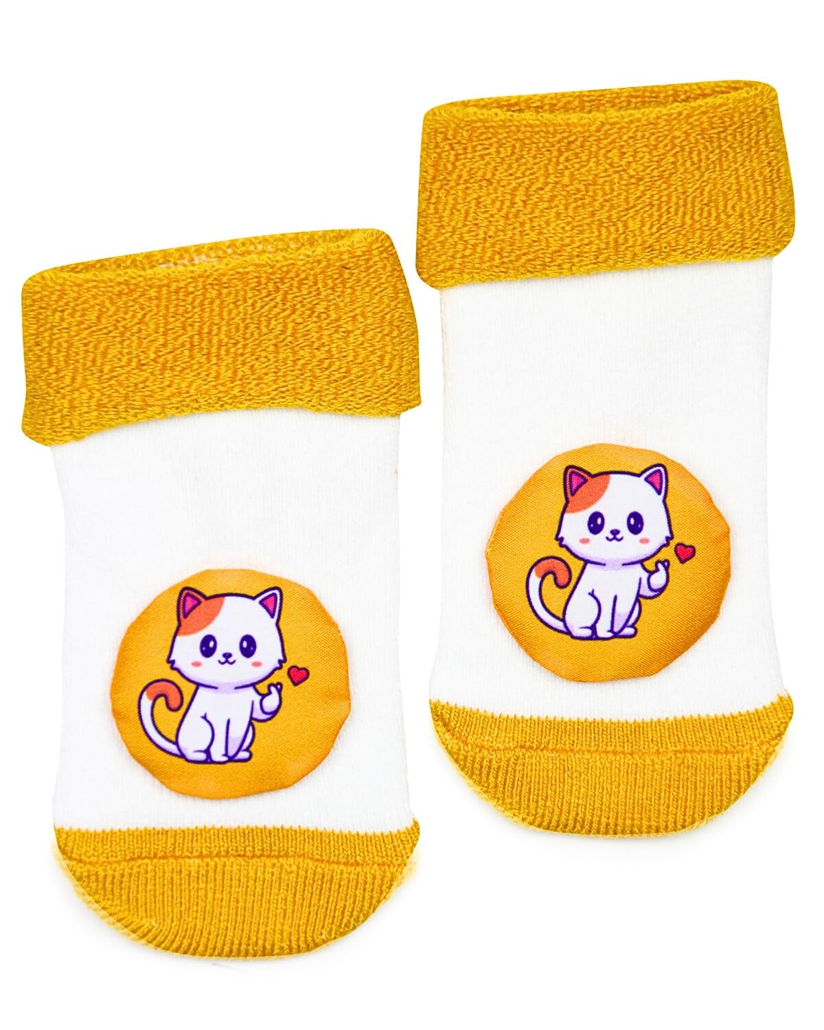 USOXO Newborn Baby Soft Cotton Cute Cartoon Terry Socks Shoes - Pack of 3 (6-9 Months, Multicolor) | Perfect for Infant Fashion, Photo Shoots & Gift Giving