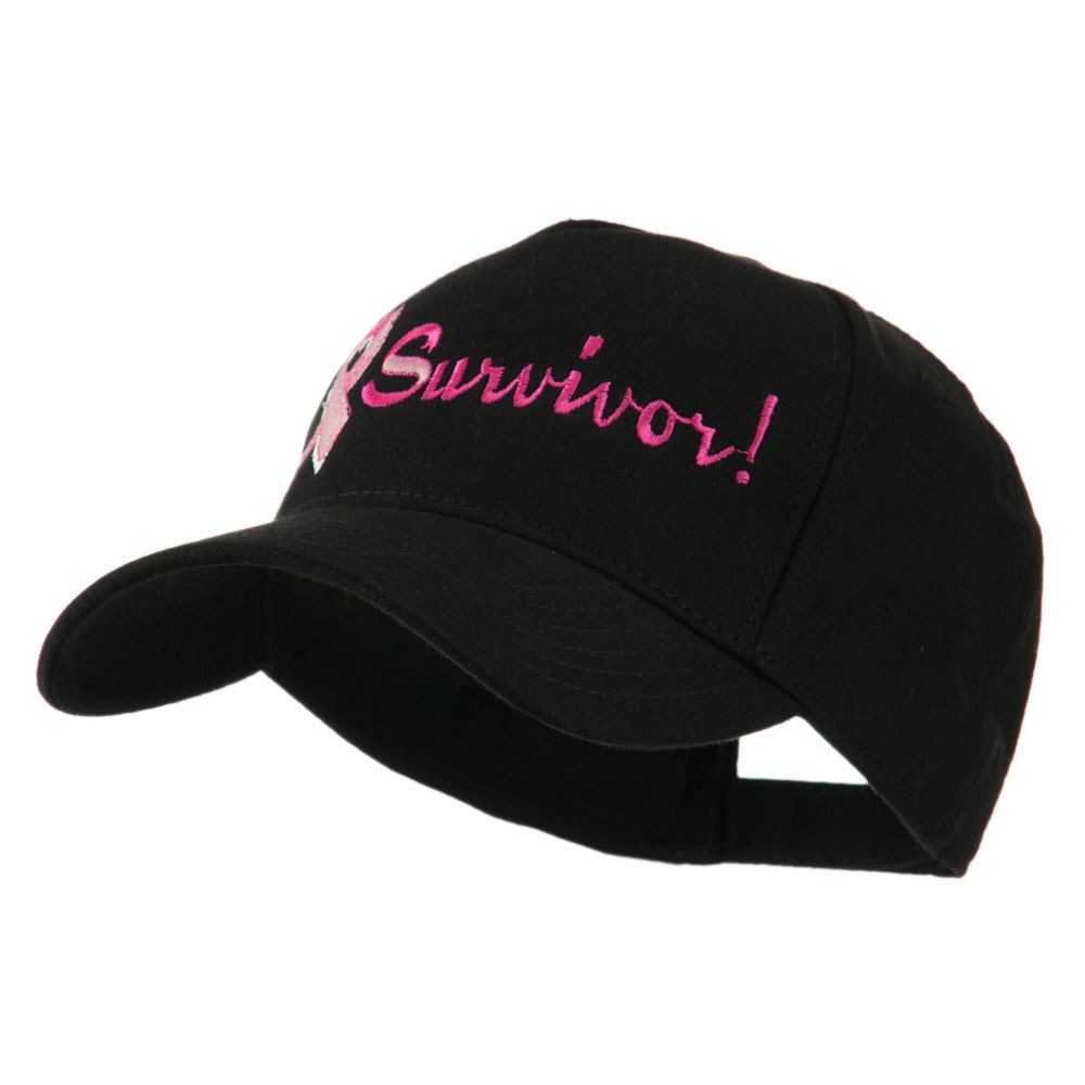 Breast Cancer Survivor Ribbon Embroidered Cap - Pink Ribbon Awareness Hat for Women & Men - Support Survivors, Chemo Patients & Awareness Events
