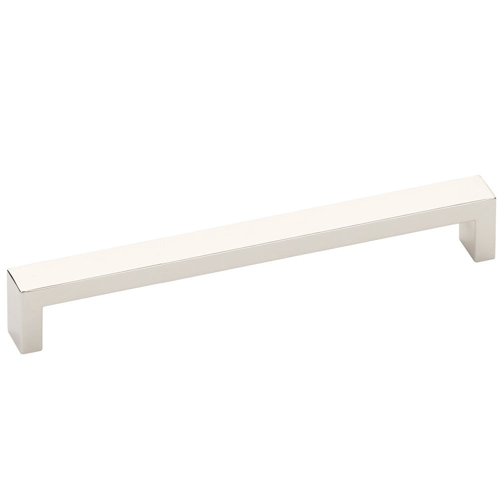 Modern Rectangular Wide Cabinet Knobs and Drawer Pulls in Polished Nickel - Stylish Hardware for Kitchen Cabinets, Bathroom Vanities & Furniture Upgrades