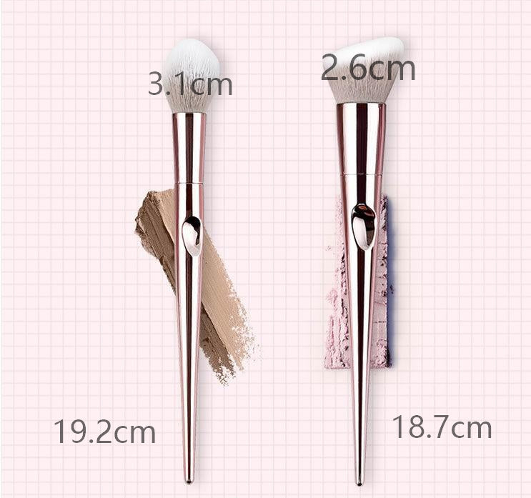 Professional Makeup Brush Set of 3 - Soft Synthetic Bristles for Flawless Foundation, Blending & Contouring - Perfect for Everyday Makeup & Professional Use